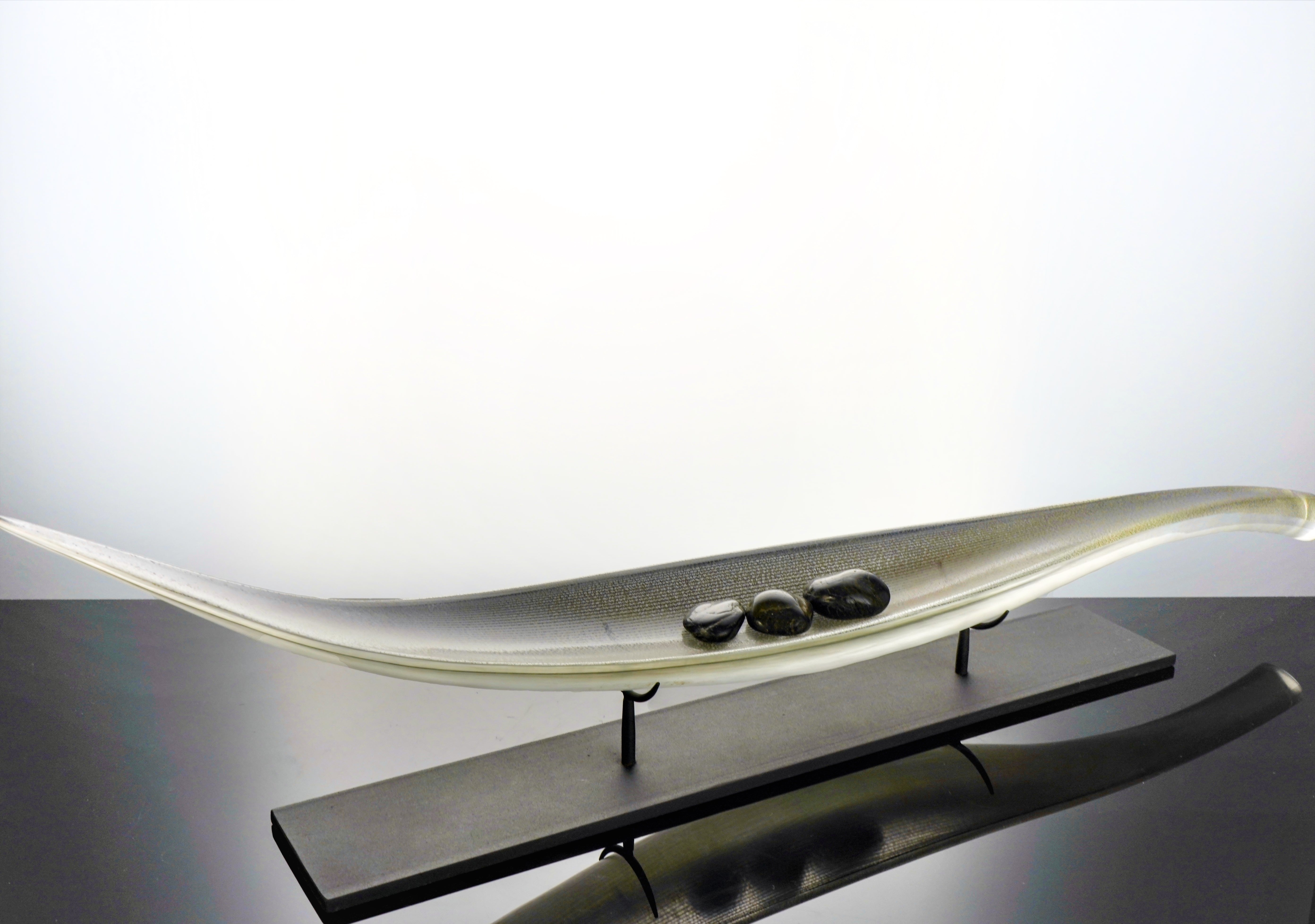 Edols & Elliott - 带支架的斜倚叶 - 银色