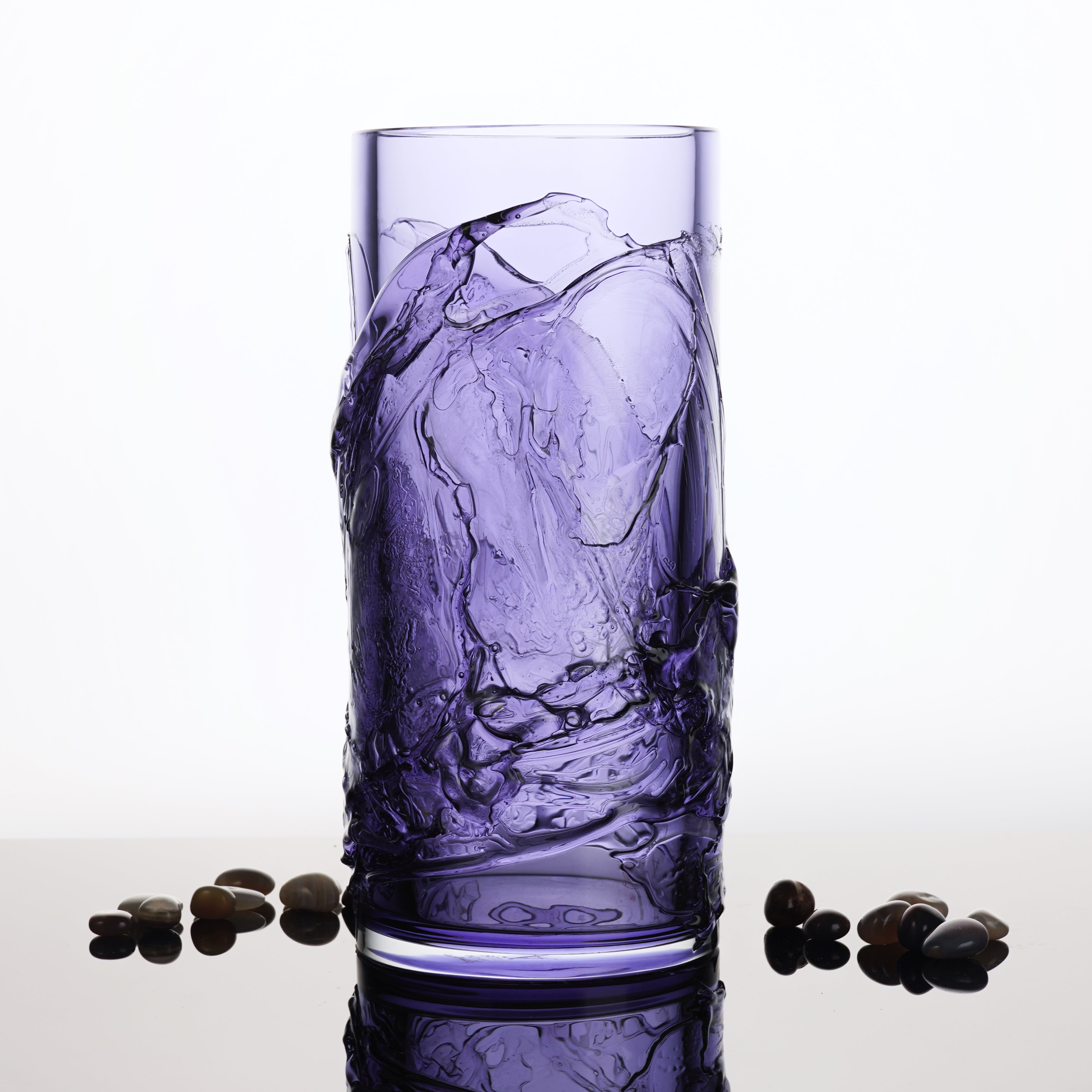 Formia Murano - Vaso Wave Art in vetro - Viola