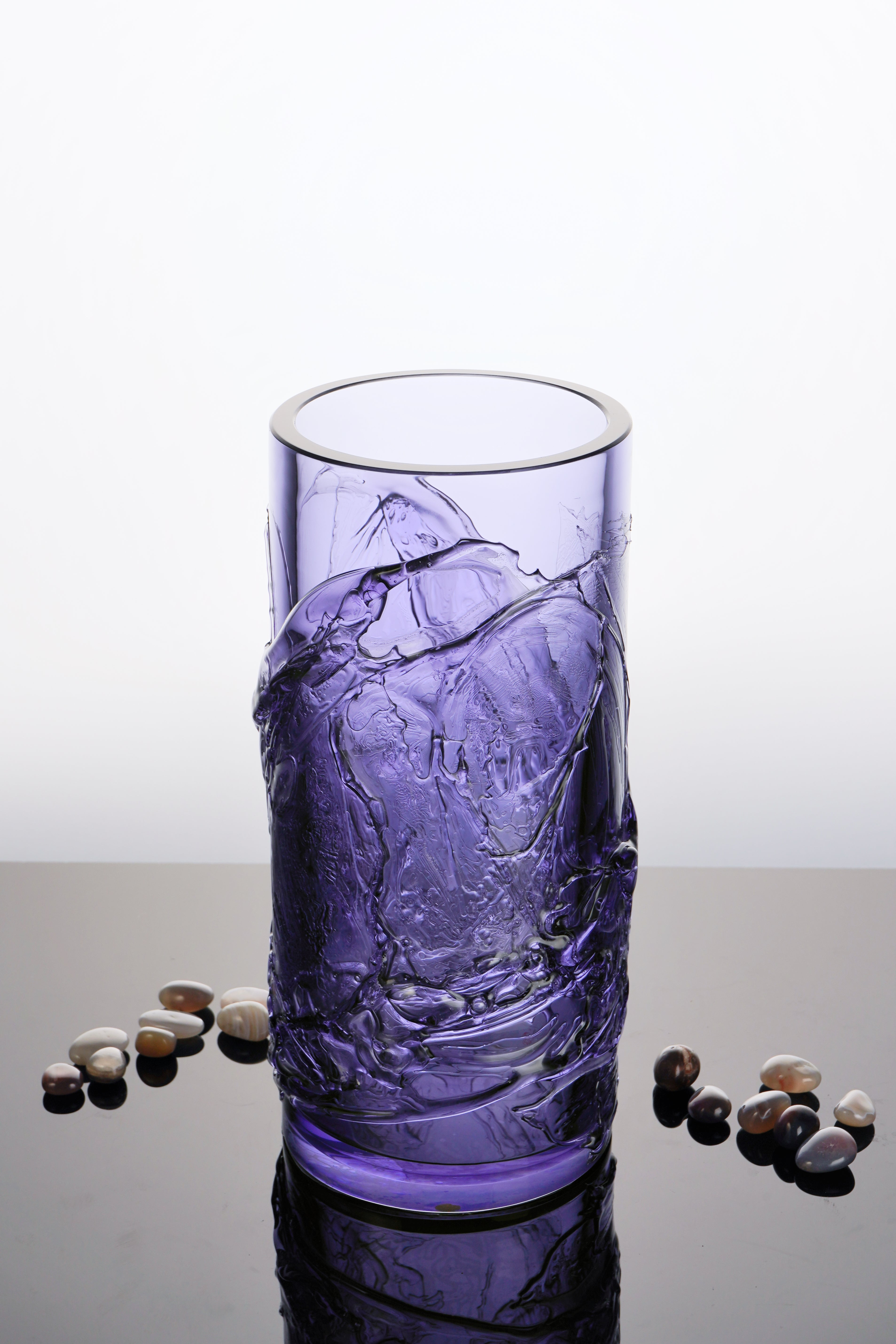 Formia Murano - Vaso Wave Art in vetro - Viola
