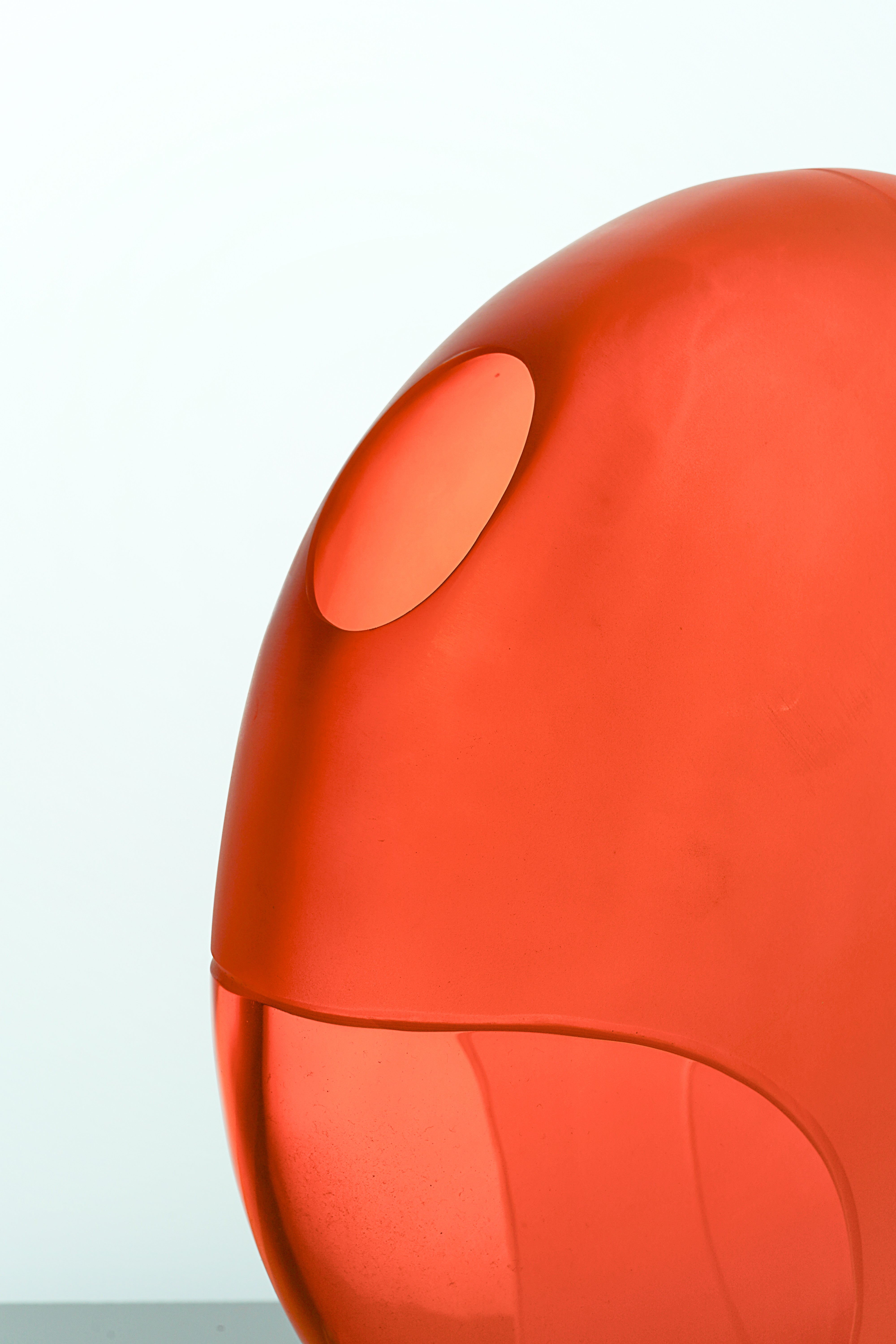 Vivarini Murano Glass Vase, handmade in Italy with premium Murano glass, featuring a deep amber red hue that adds warmth and sophistication to any room.