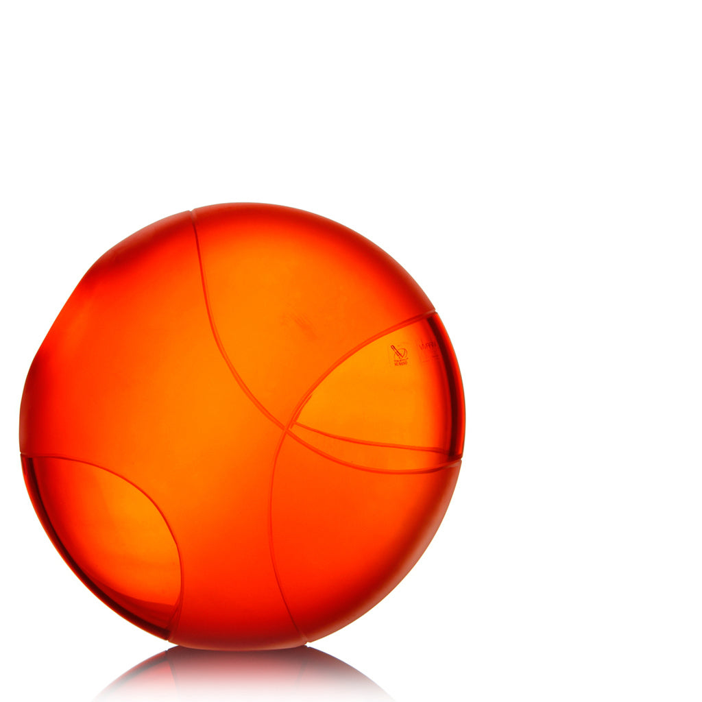 Vivarini Murano Glass Vase, handmade in Italy with premium Murano glass, featuring a deep amber red hue that adds warmth and sophistication to any room.