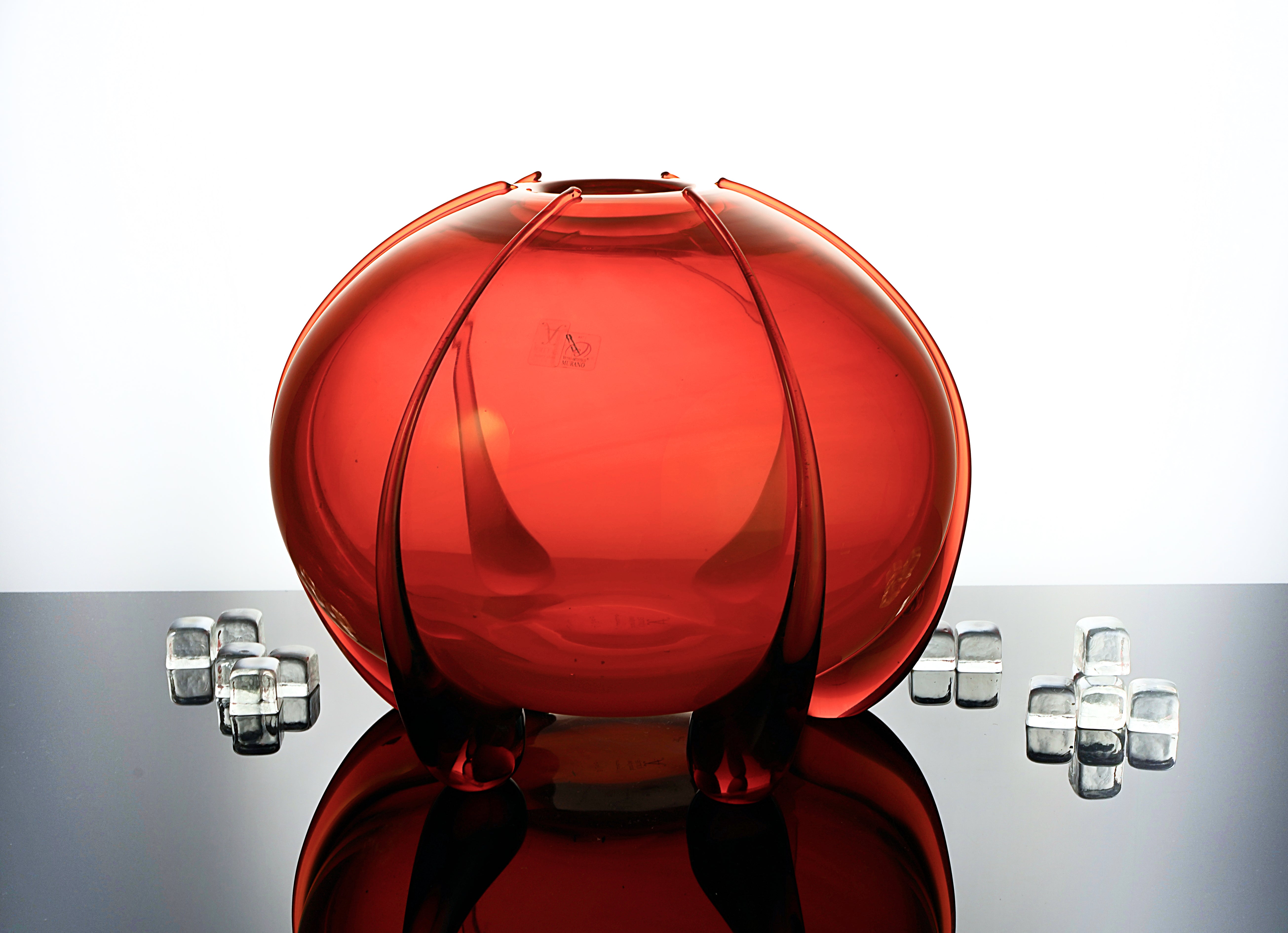 Formia Murano - Vaso BOLLE - Arancione