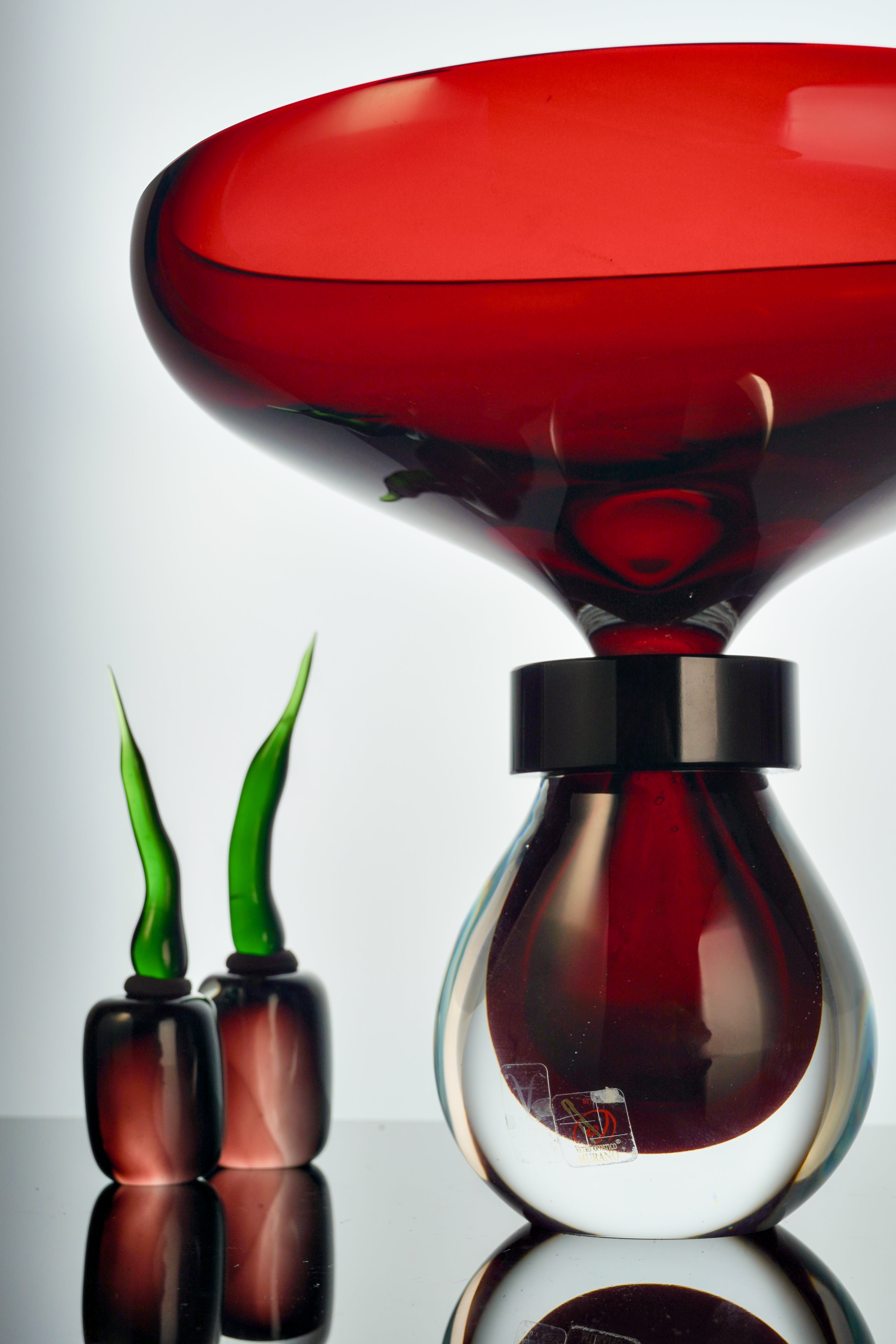 Formia Murano - Vaso Mila in vetro corto - Rosso