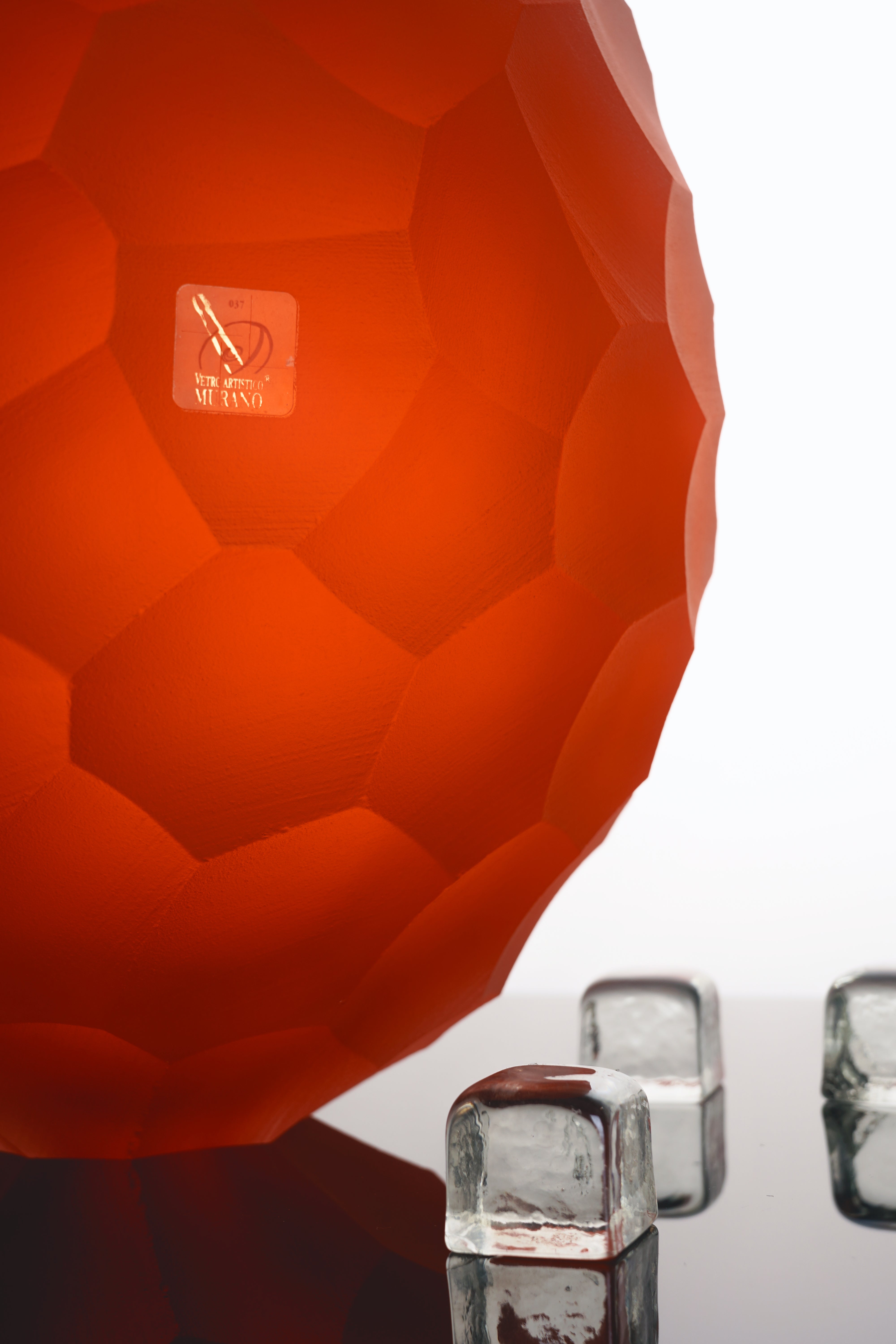 Vivarini Murano - Scultura in vetro UOVO - Rosso