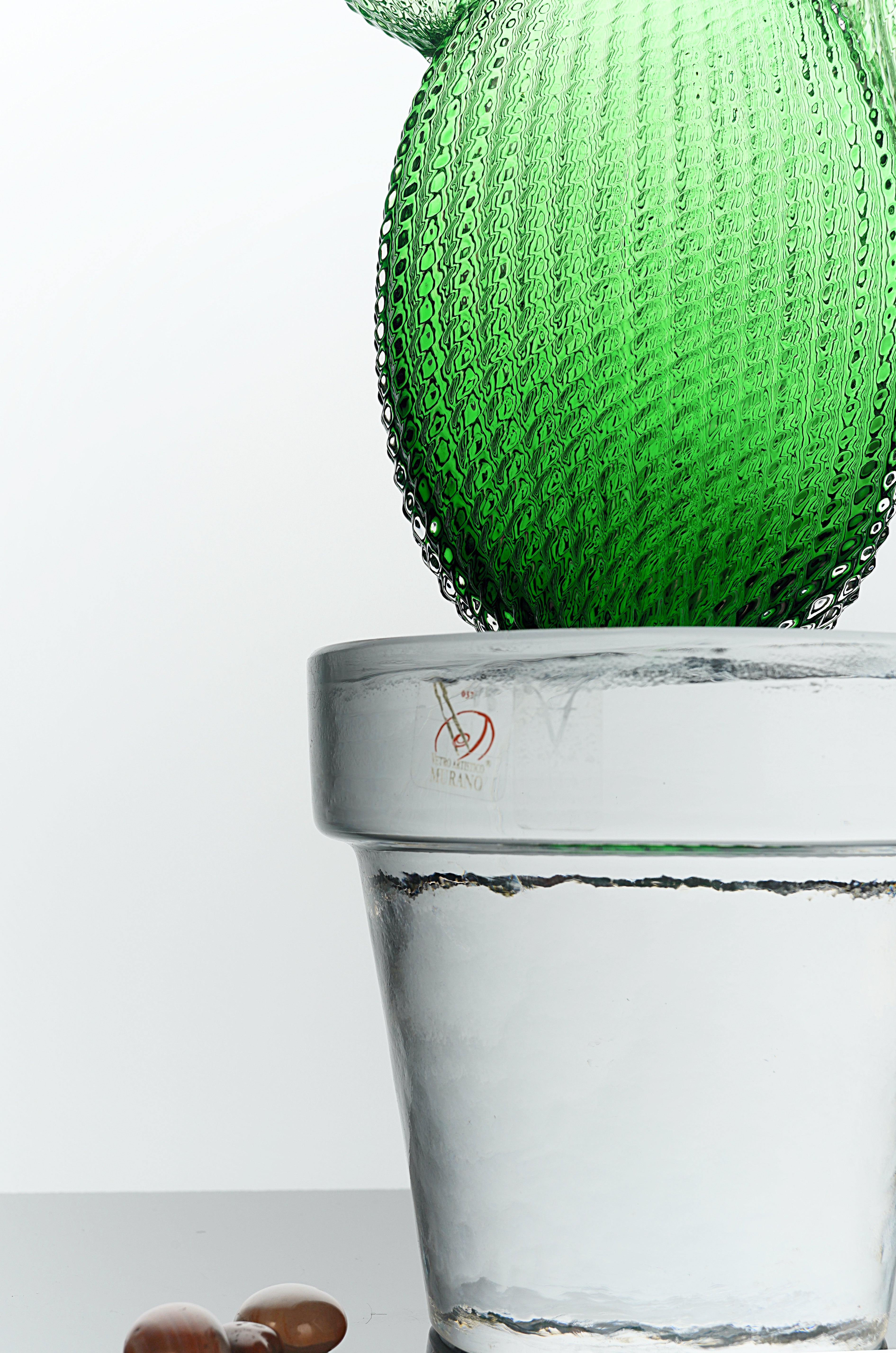 Formia Murano limited edition Glass Cactus Sculpture, designed and signed by renowned artist Marta Marzotto. Only 300 pieces worldwide, this rare and exclusive piece adds sophisticated elegance to any collection.