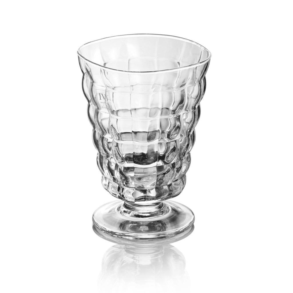 IVV Italian Glass - Optic Goblet Glass - Clear