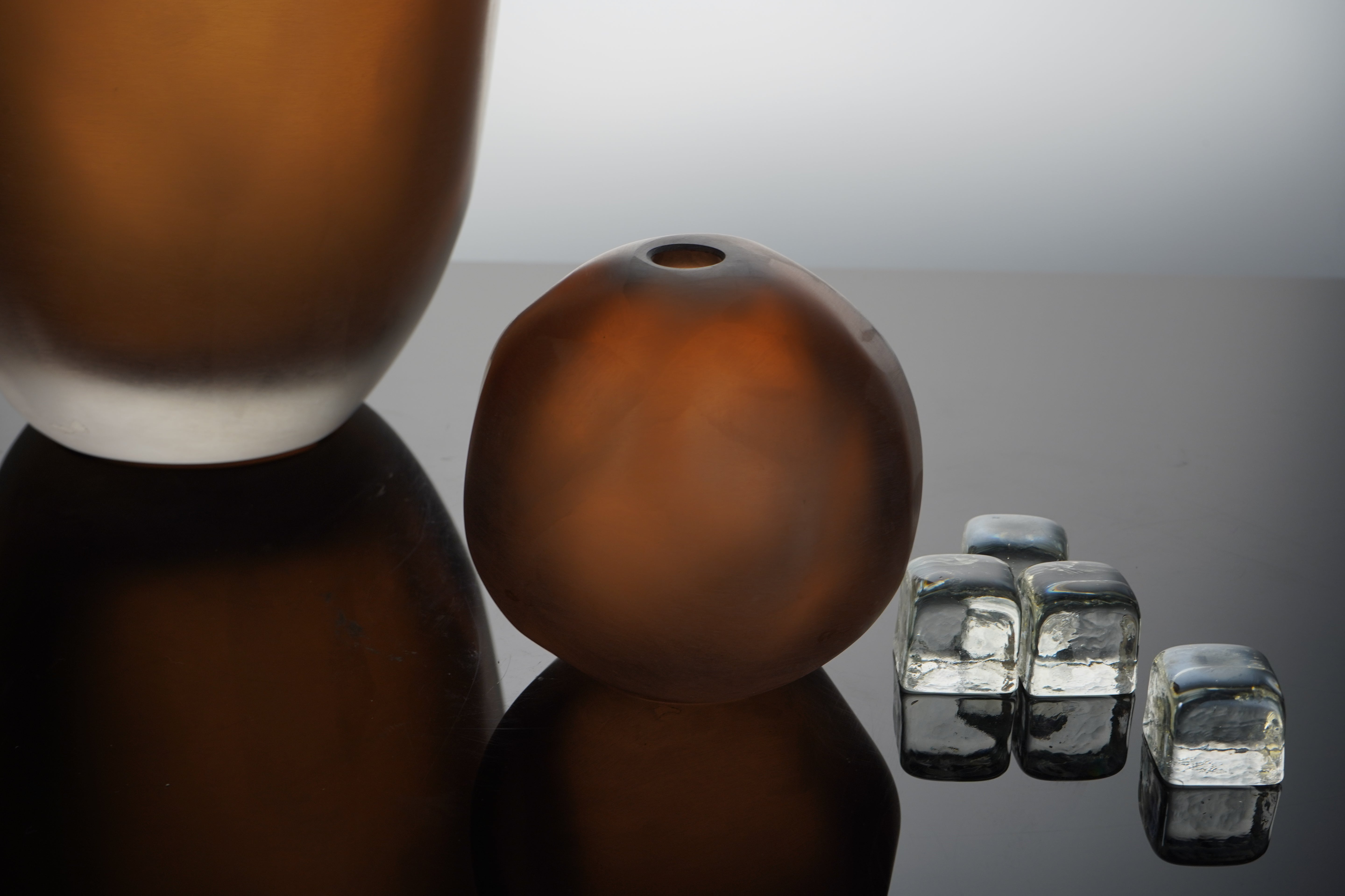 Armani Casa Cimabue Vase, handcrafted in Italy with a tobacco color. A luxurious, elegant piece that elevates any home decor with sophistication.