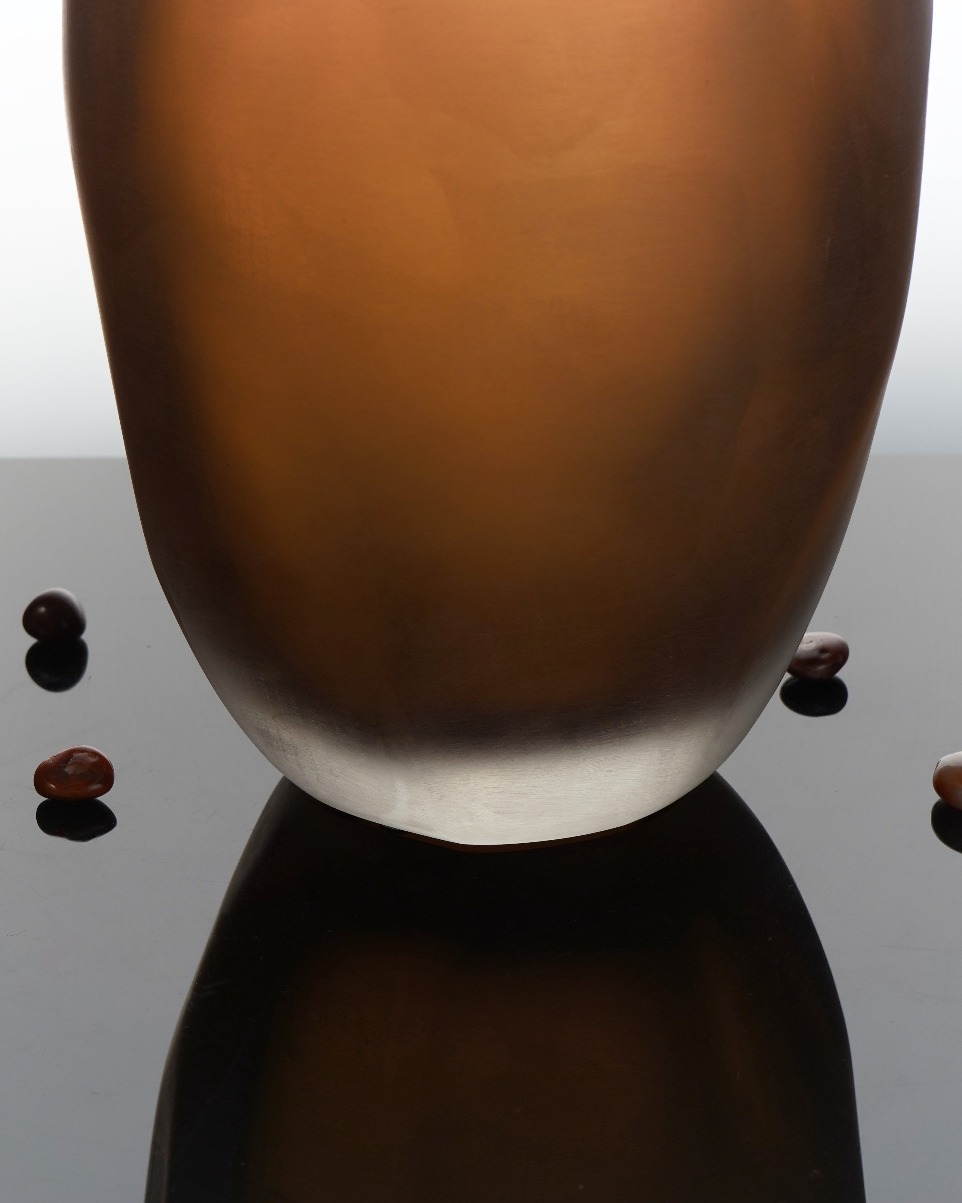 Armani Casa Cheope Vase, handcrafted in Italy with rich tobacco color and exquisite craftsmanship. A luxurious statement piece for sophisticated home decor.