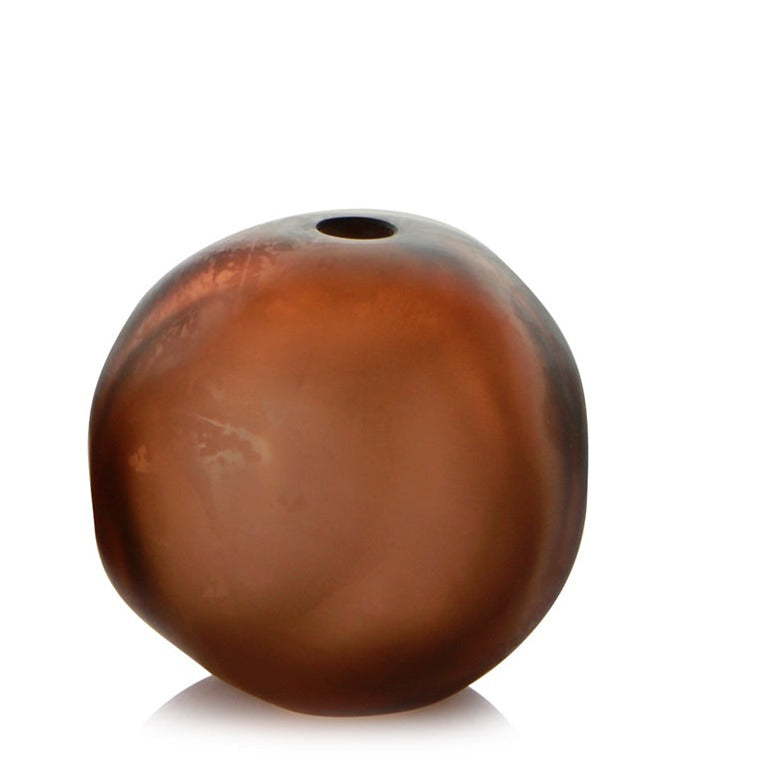 Armani Casa Cimabue Vase, handcrafted in Italy with a tobacco color. A luxurious, elegant piece that elevates any home decor with sophistication.