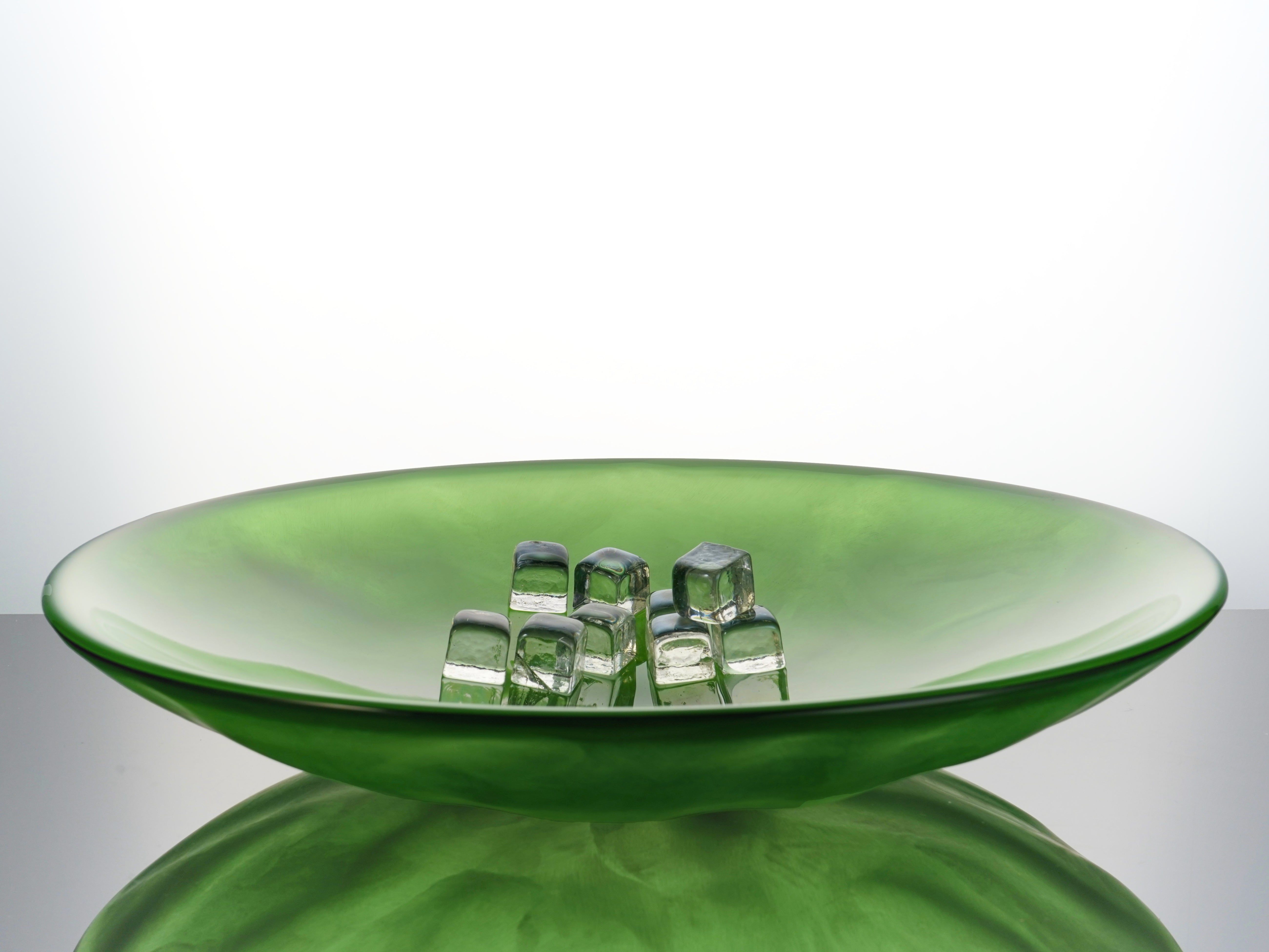 Armani Casa Deseo Centrepiece, handmade in Italy with exquisite craftsmanship. A sleek green design that adds sophistication and elegance to any living space.