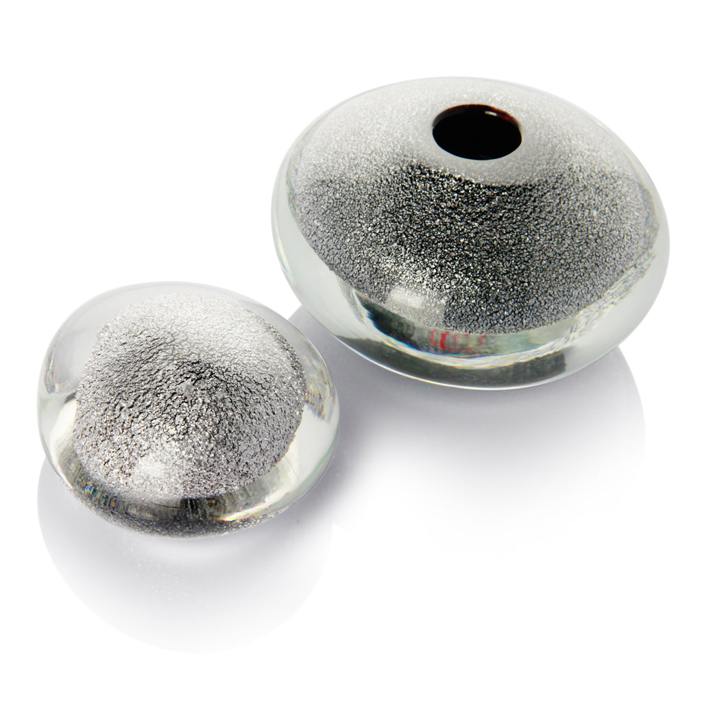 Armani Casa - Eagle Stone Round Vase - Silver