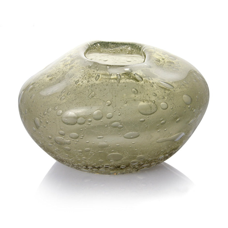 Exquisite Armani Casa Felino Pulegoso Vase, handmade in Italy with Murano glass and a captivating smoked gold finish. A sophisticated, luxurious piece that brings timeless Italian craftsmanship and elegance to your home decor.