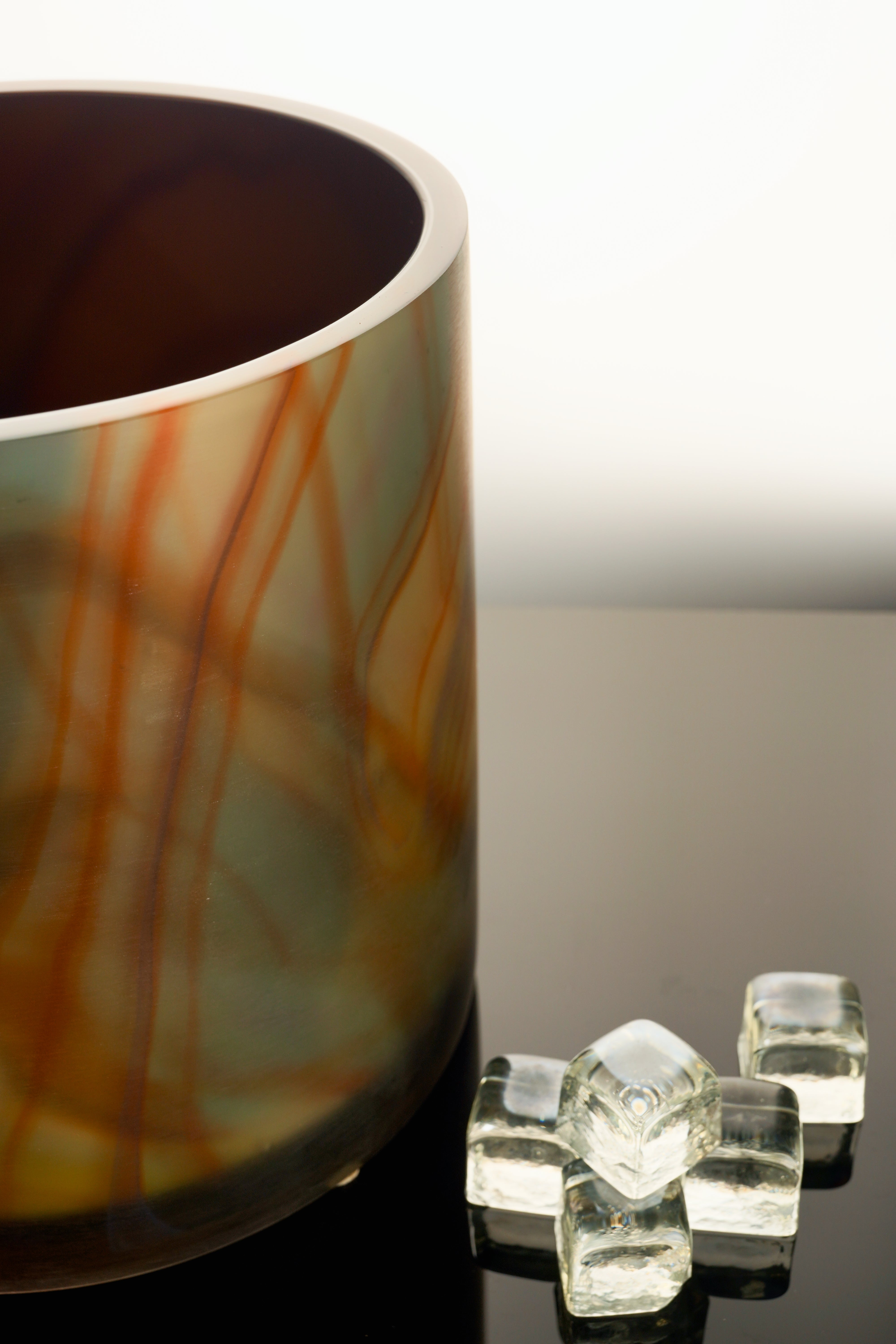 Armani Casa Eagle Stone Tall Vase, handmade in Italy with Murano glass. A luxurious multi-color design that adds sophistication and elegance to any space.