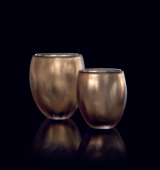 Armani Casa Cheope Vase, handcrafted in Italy with rich tobacco color and exquisite craftsmanship. A luxurious statement piece for sophisticated home decor.