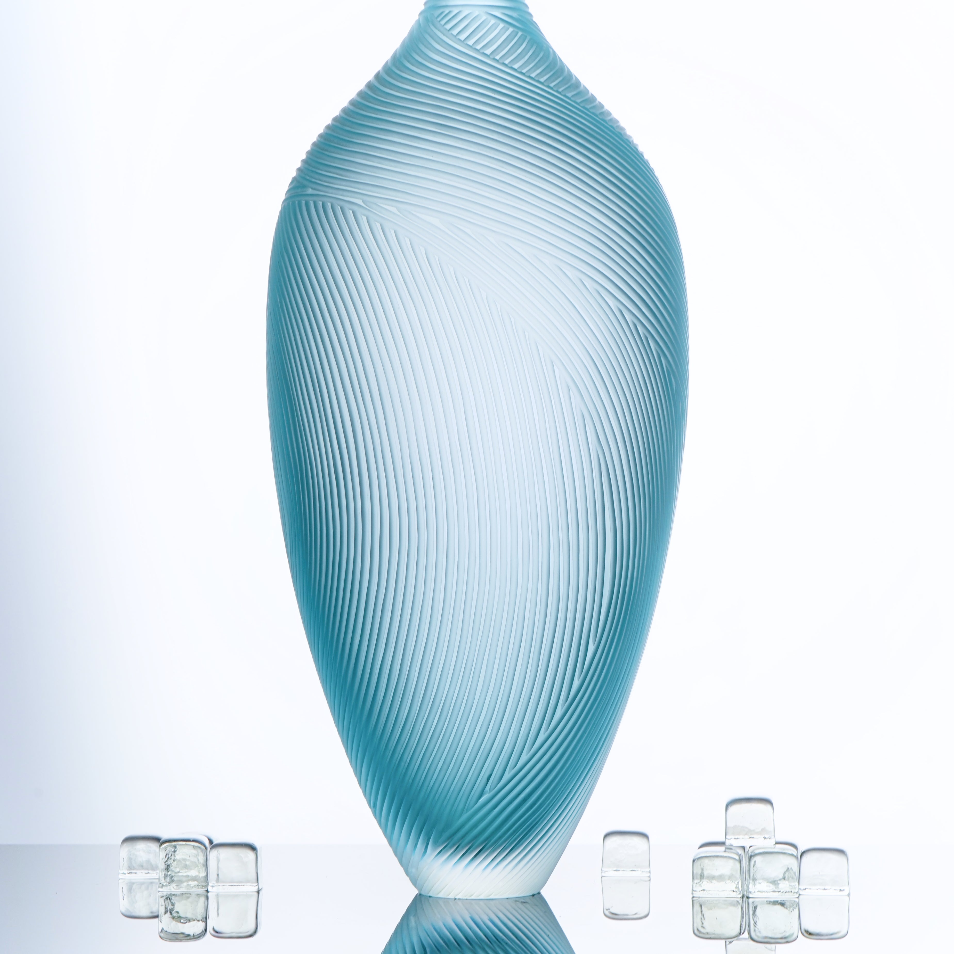 Edols & Elliott - Glass Bottle Vase - Blue