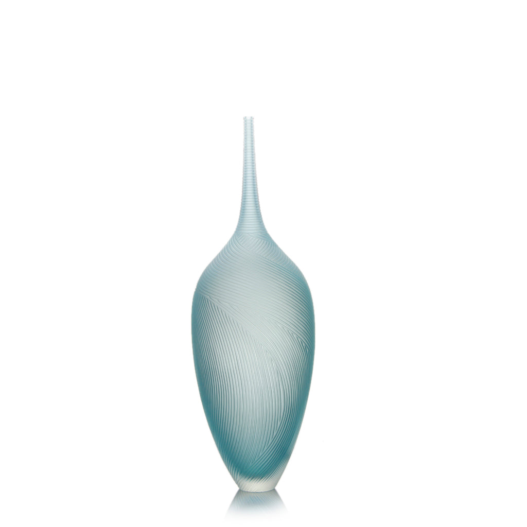 Edols & Elliott - Glass Bottle Vase - Blue