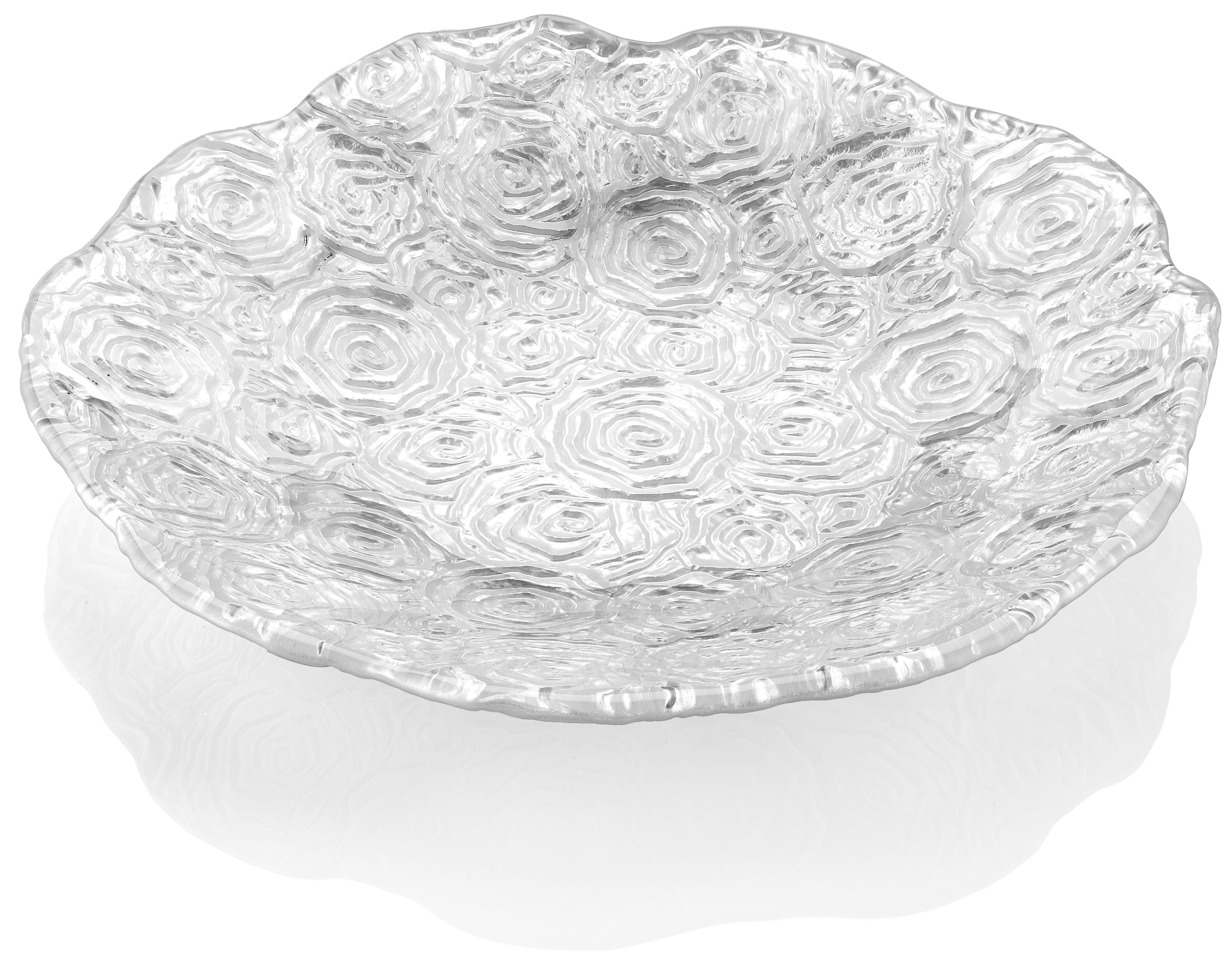 IVV Italian Glass - Roseto Plate 28cm - Pearly White