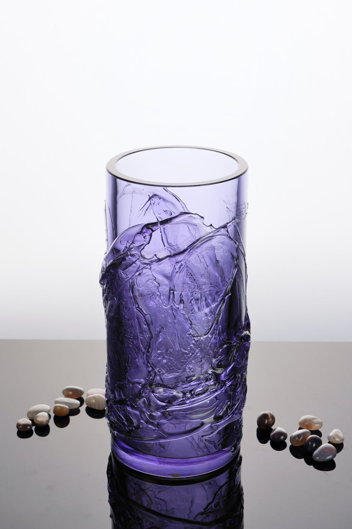 Formia Murano - Wave Art Glass Vase - Violet