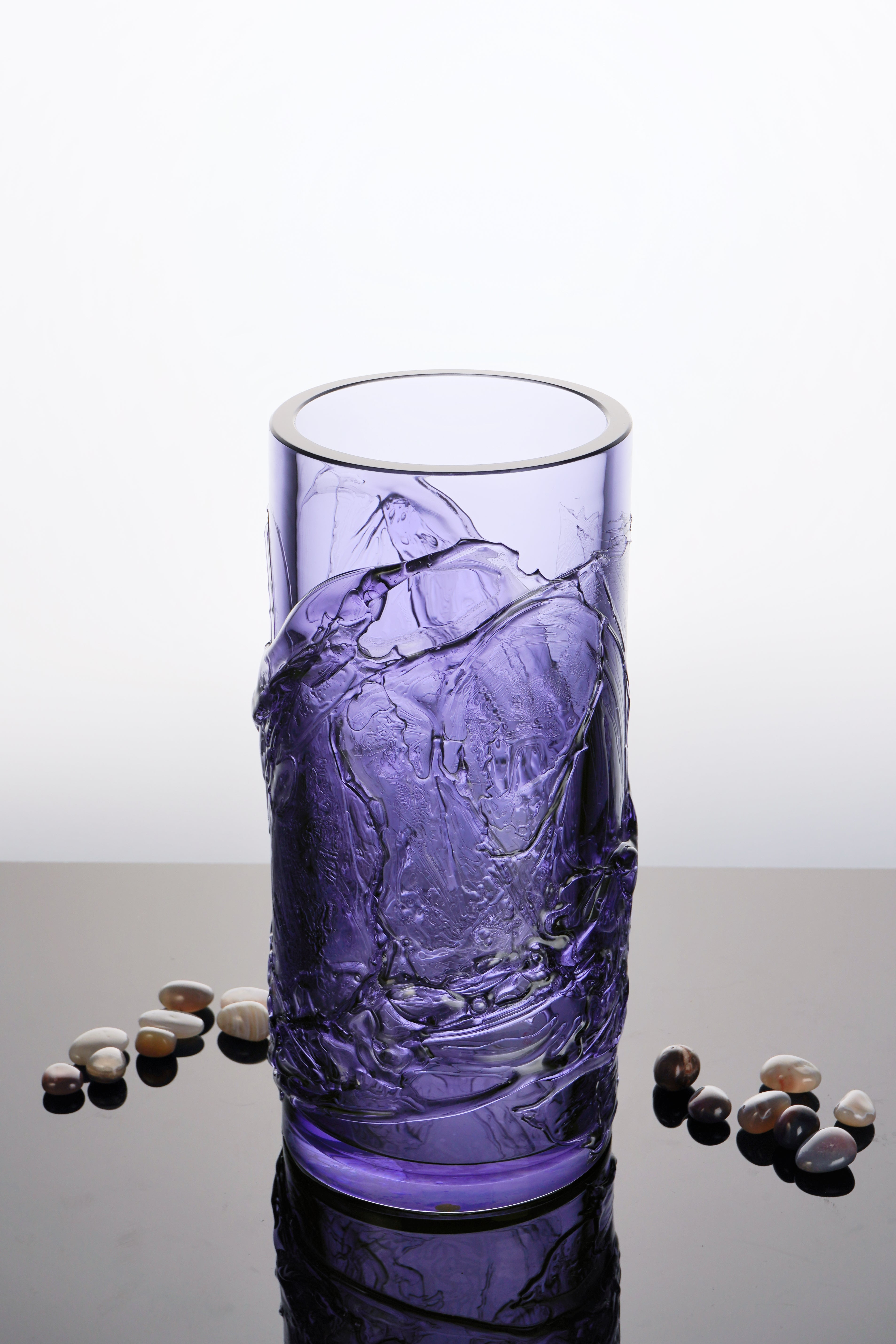 Formia Murano - Wave Art Glass Vase - Violet