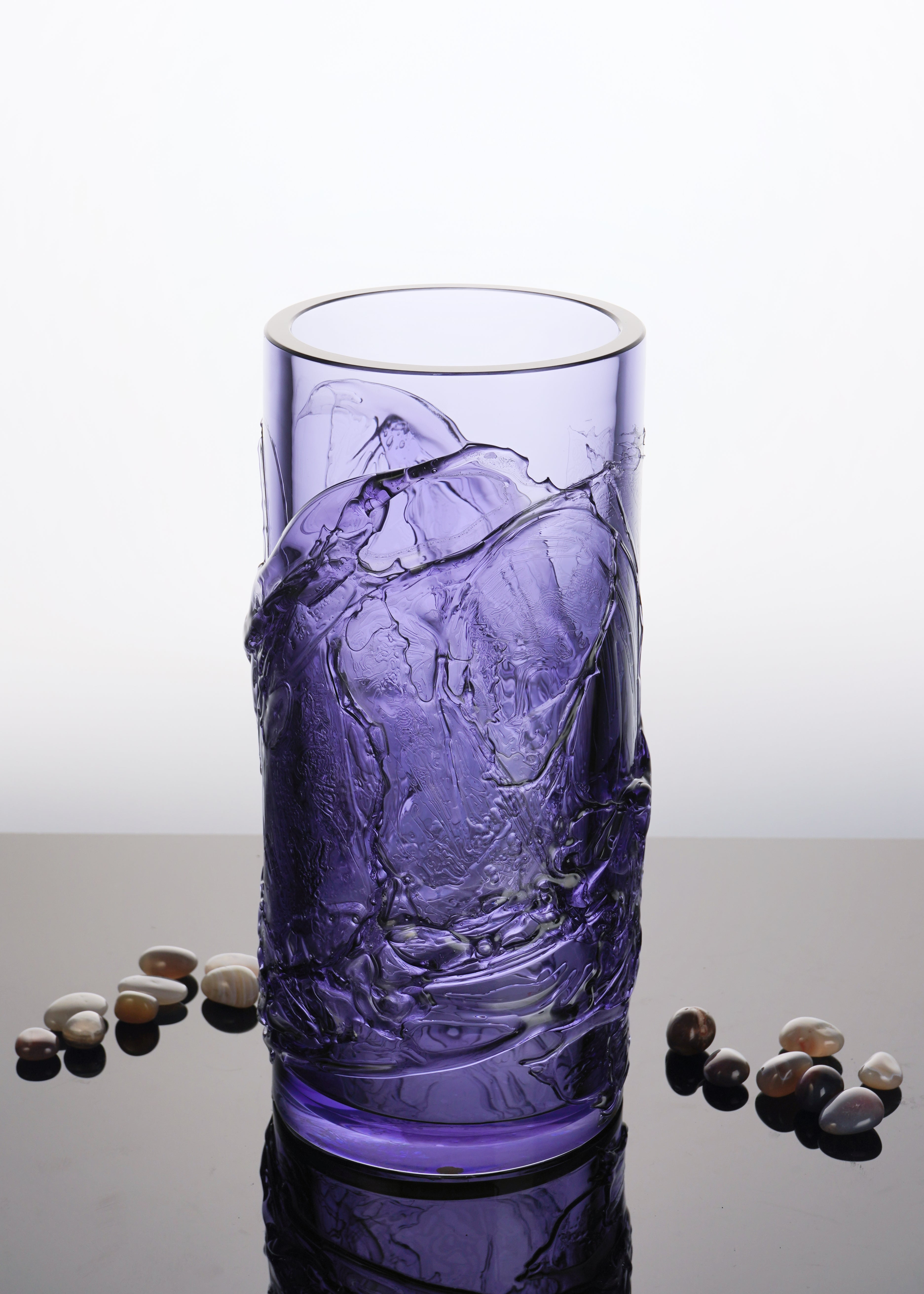 Formia Murano - Wave Art Glass Vase - Violet