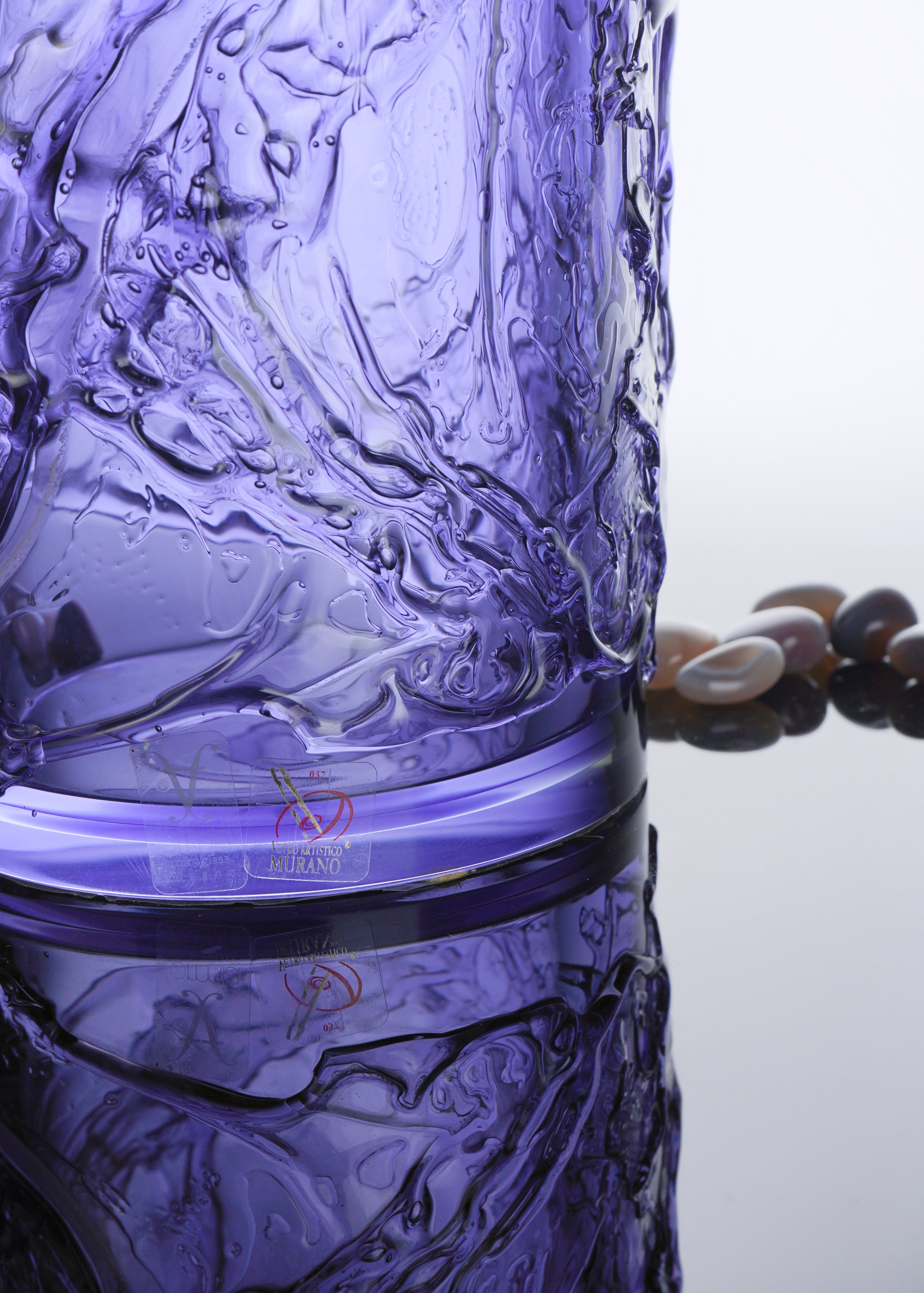 Formia Murano - Wave Art Glass Vase - Violet