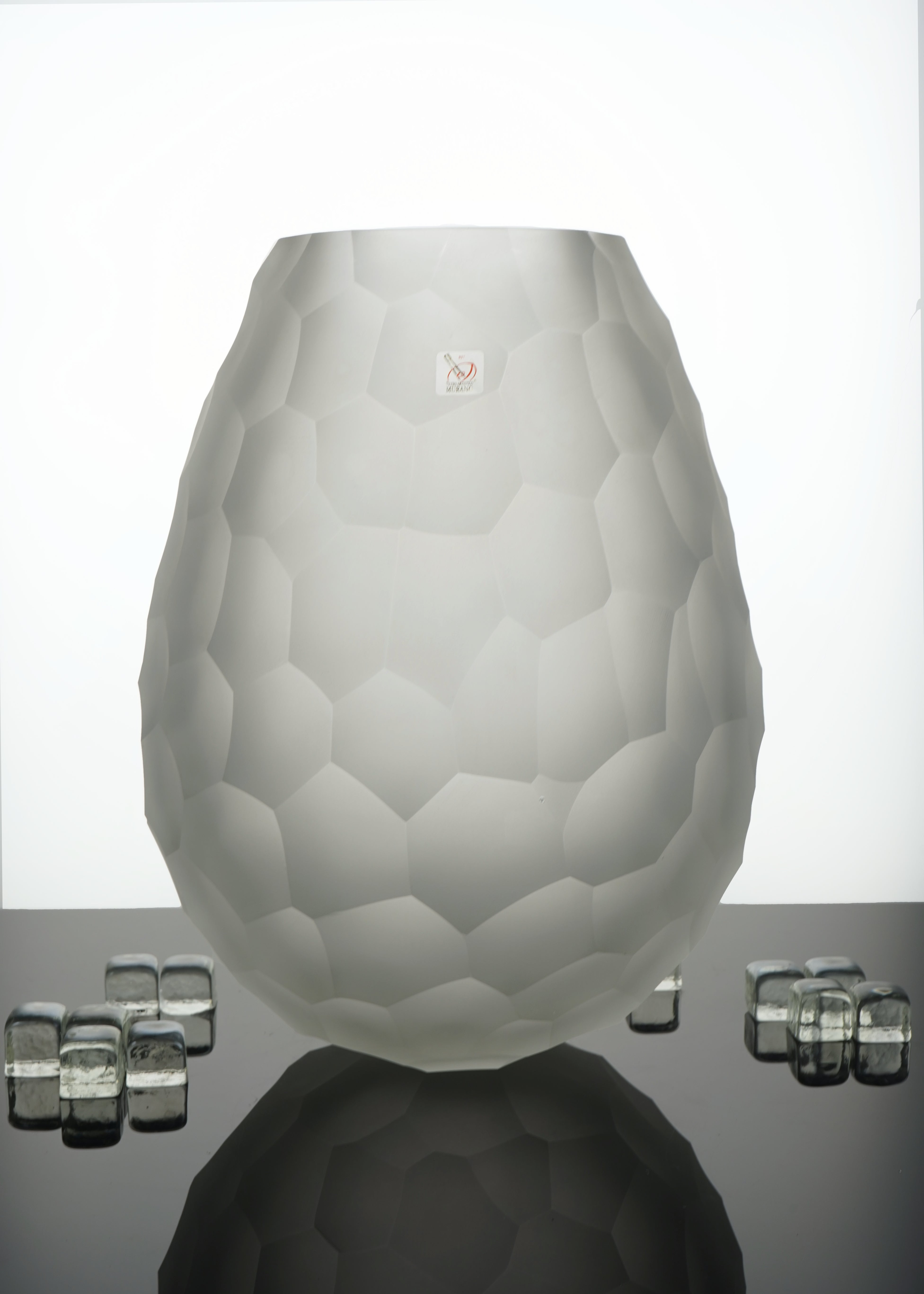 Vivarini Murano - EGG Glass Vase - White