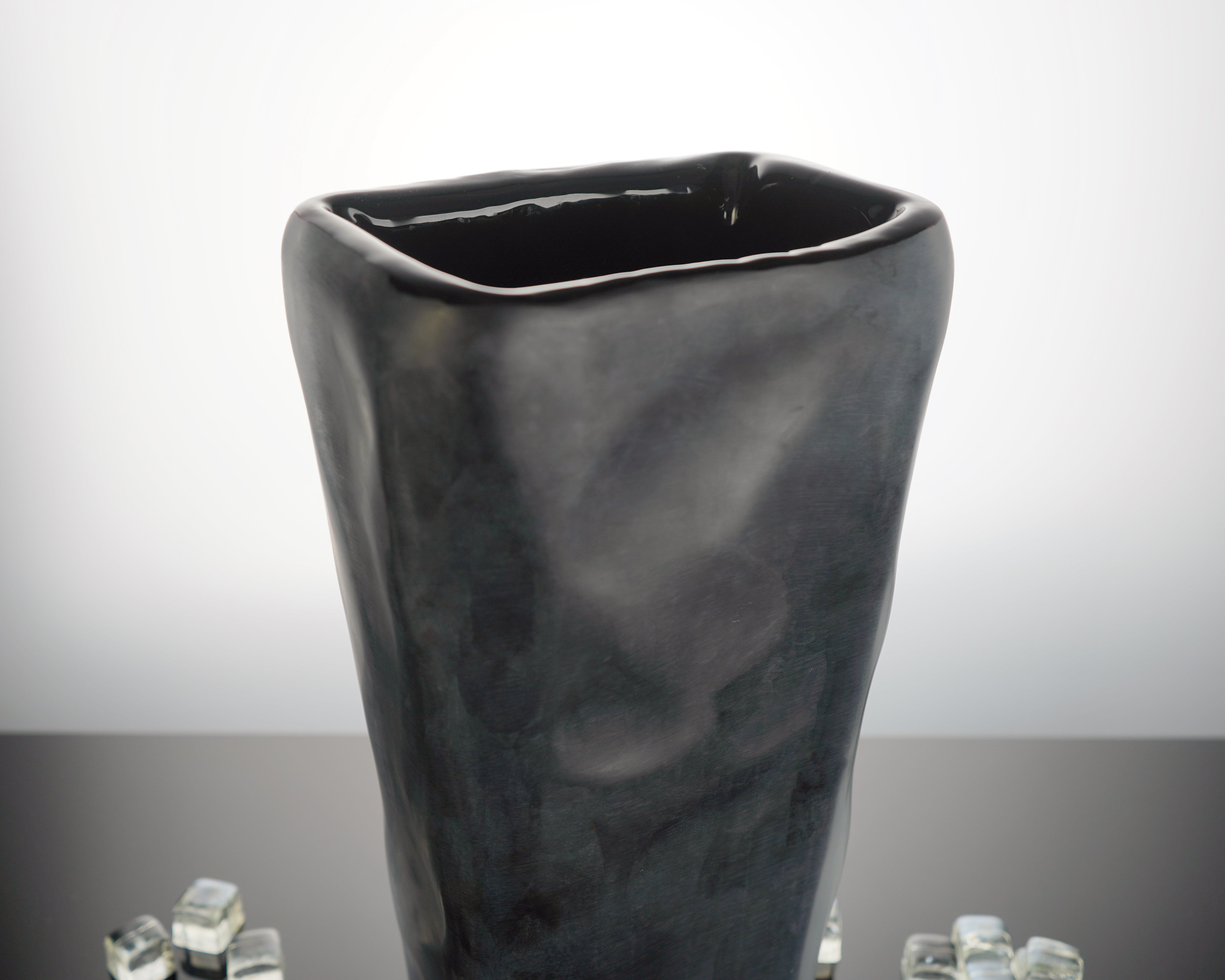 Vivarini Murano - Amorfo Vase- Black