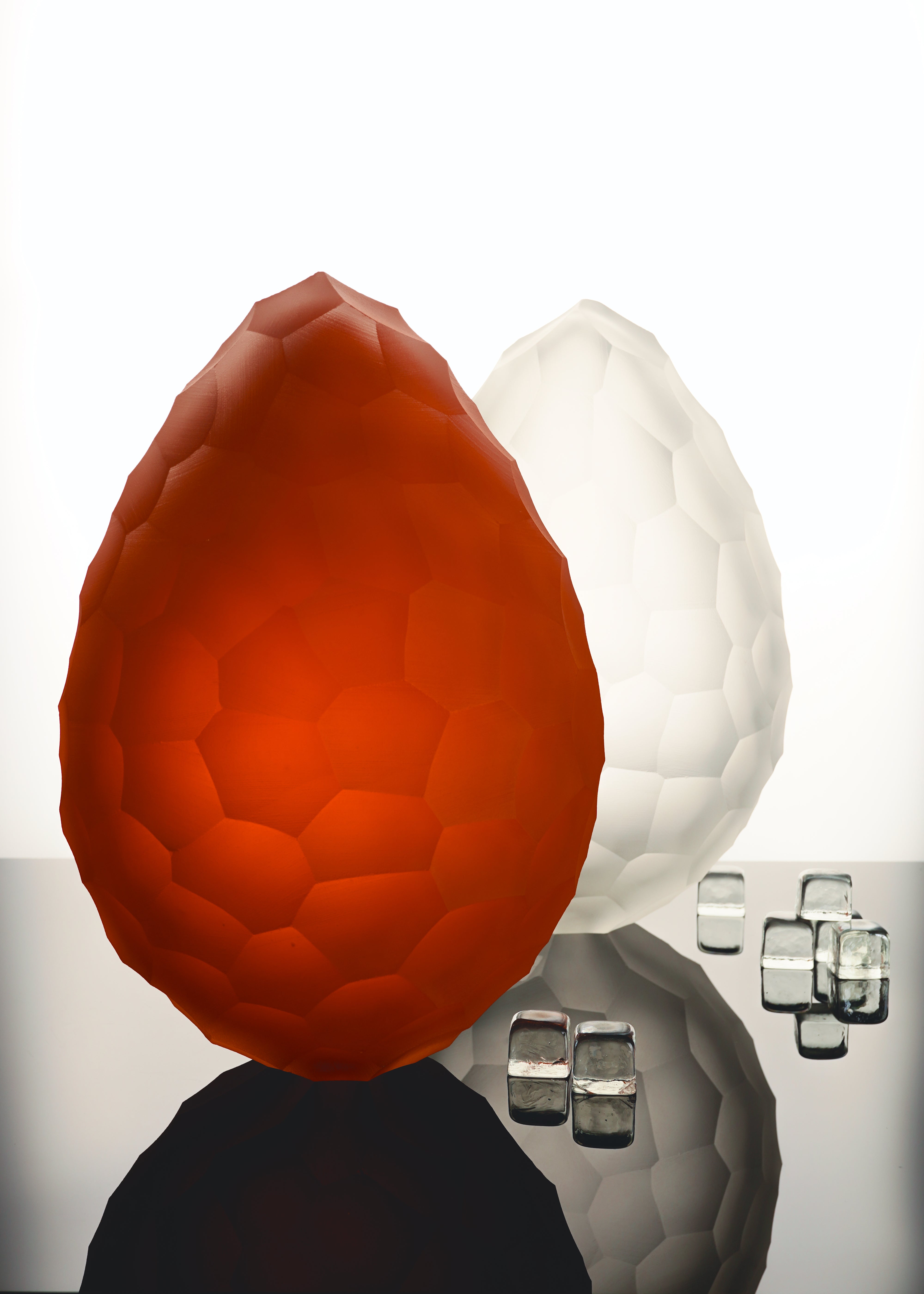 Vivarini Murano - EGG Glass Sculpture - Red