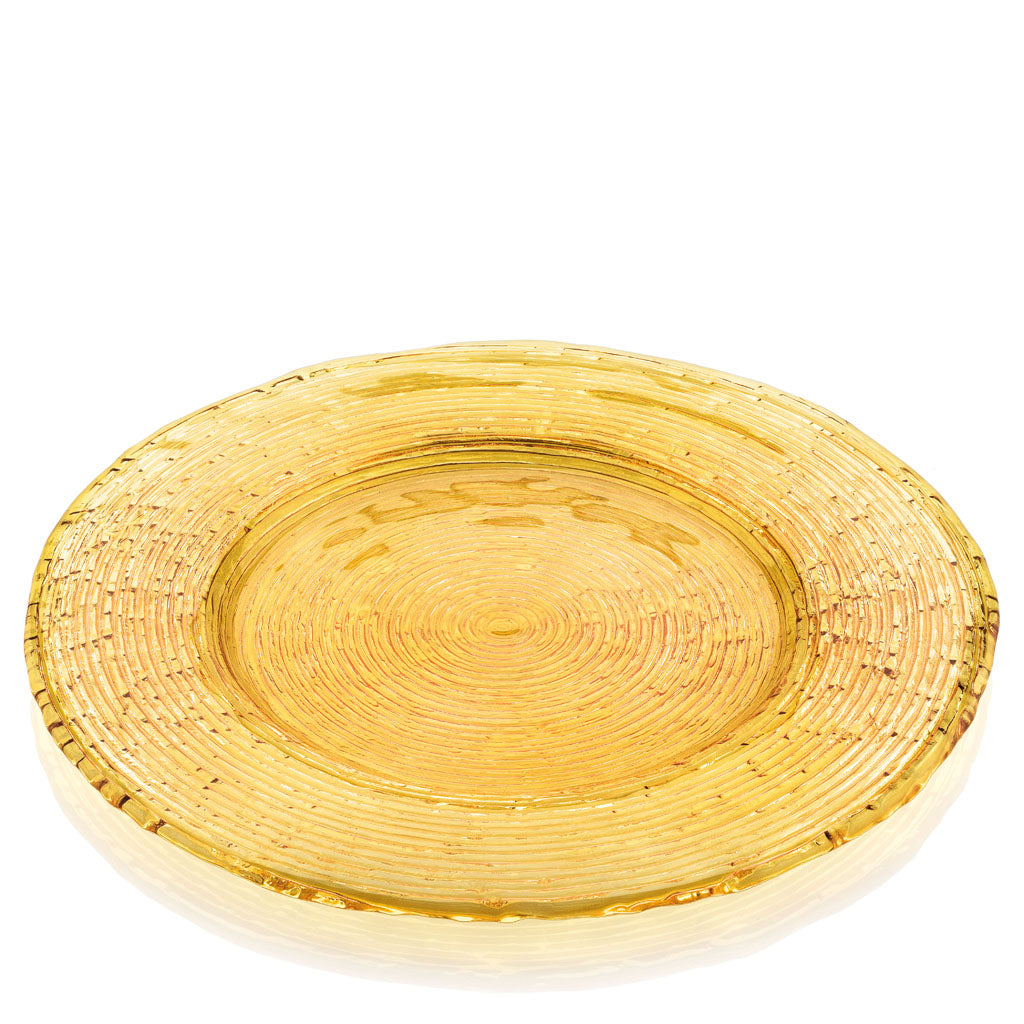 IVV Italian Glass - Multicolour Charger Plate - Amber