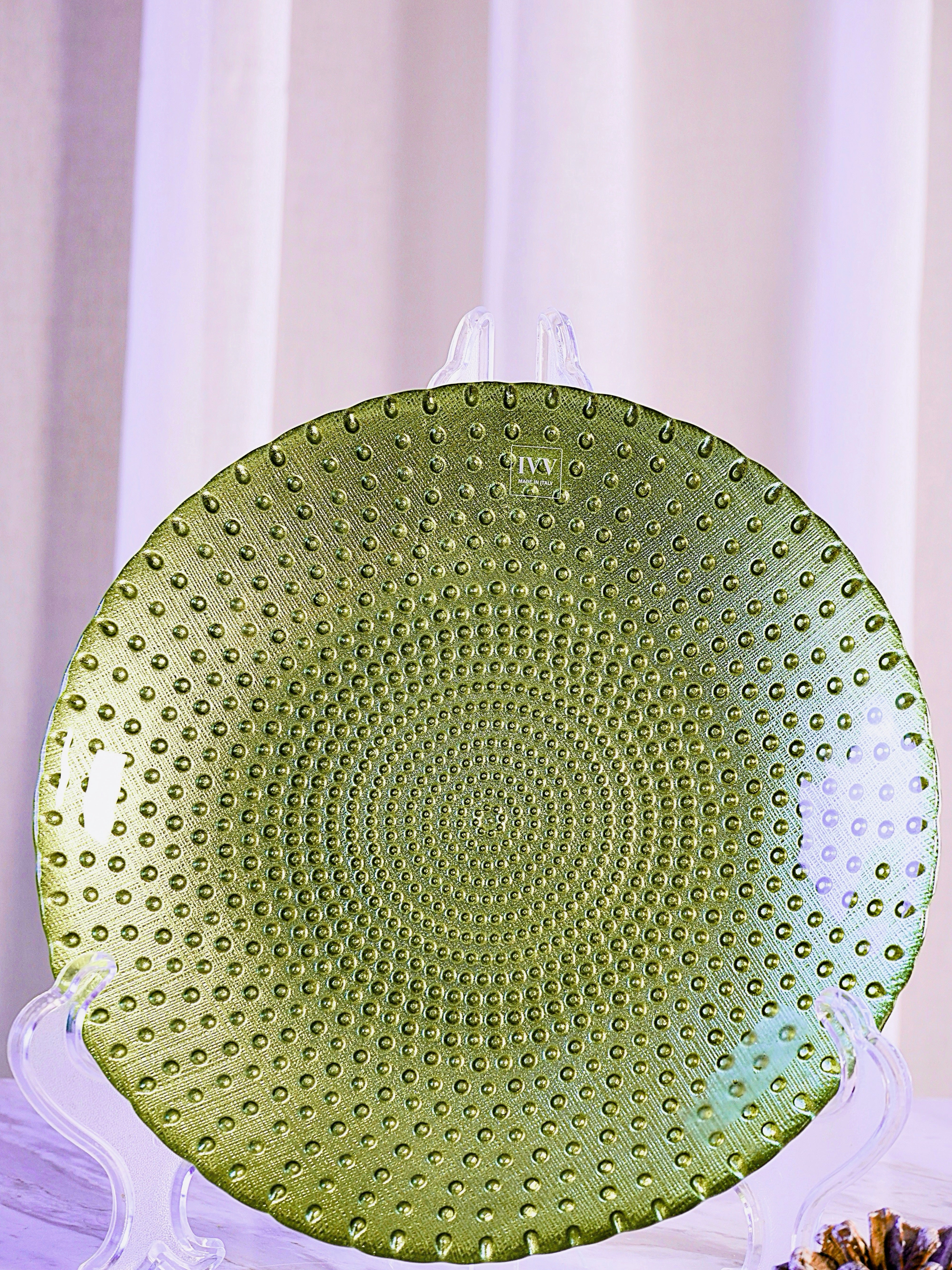 IVV Italian Glass - Sweet Plate 22cm - Green