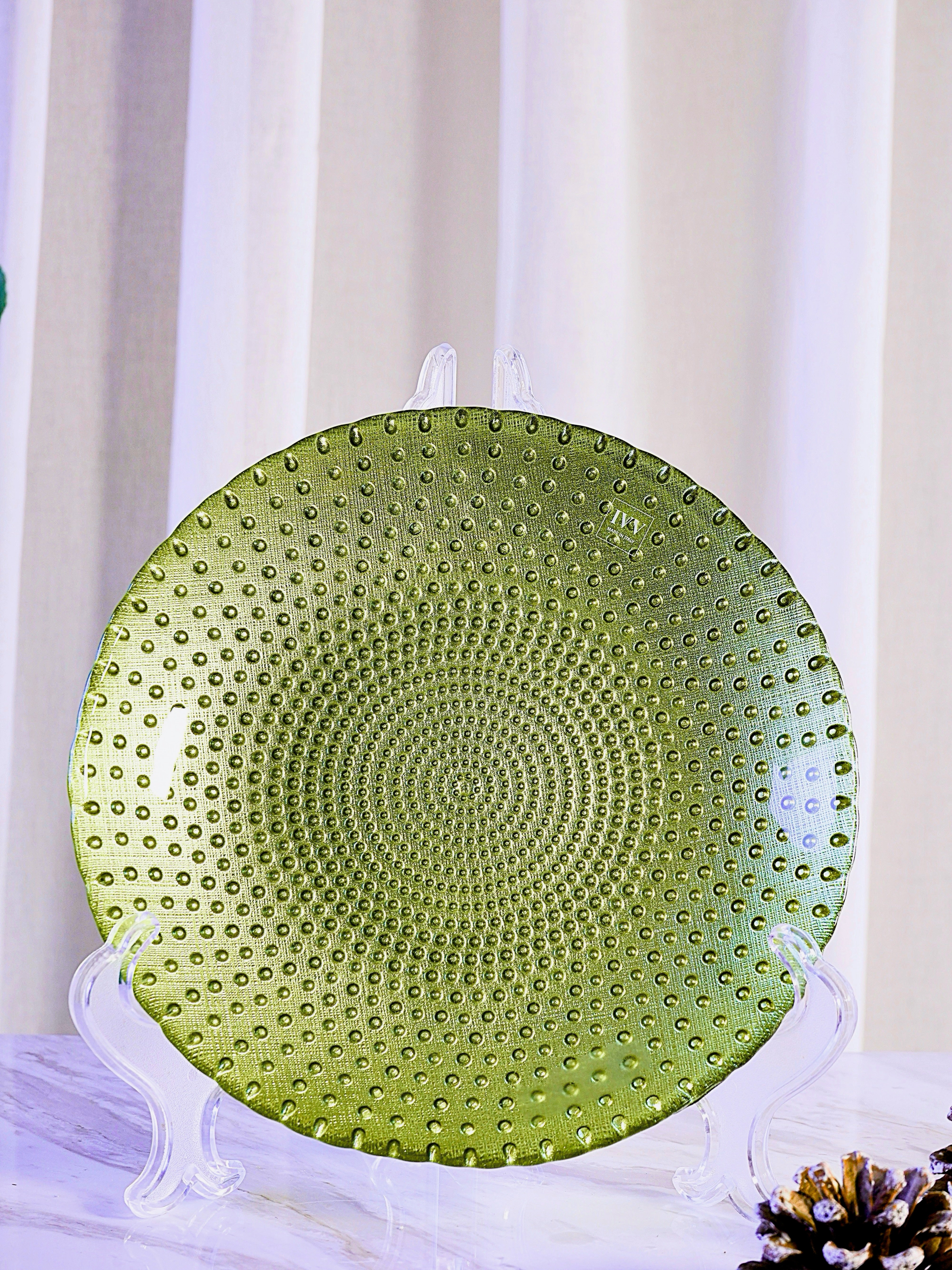 IVV Italian Glass - Sweet Plate 22cm - Green