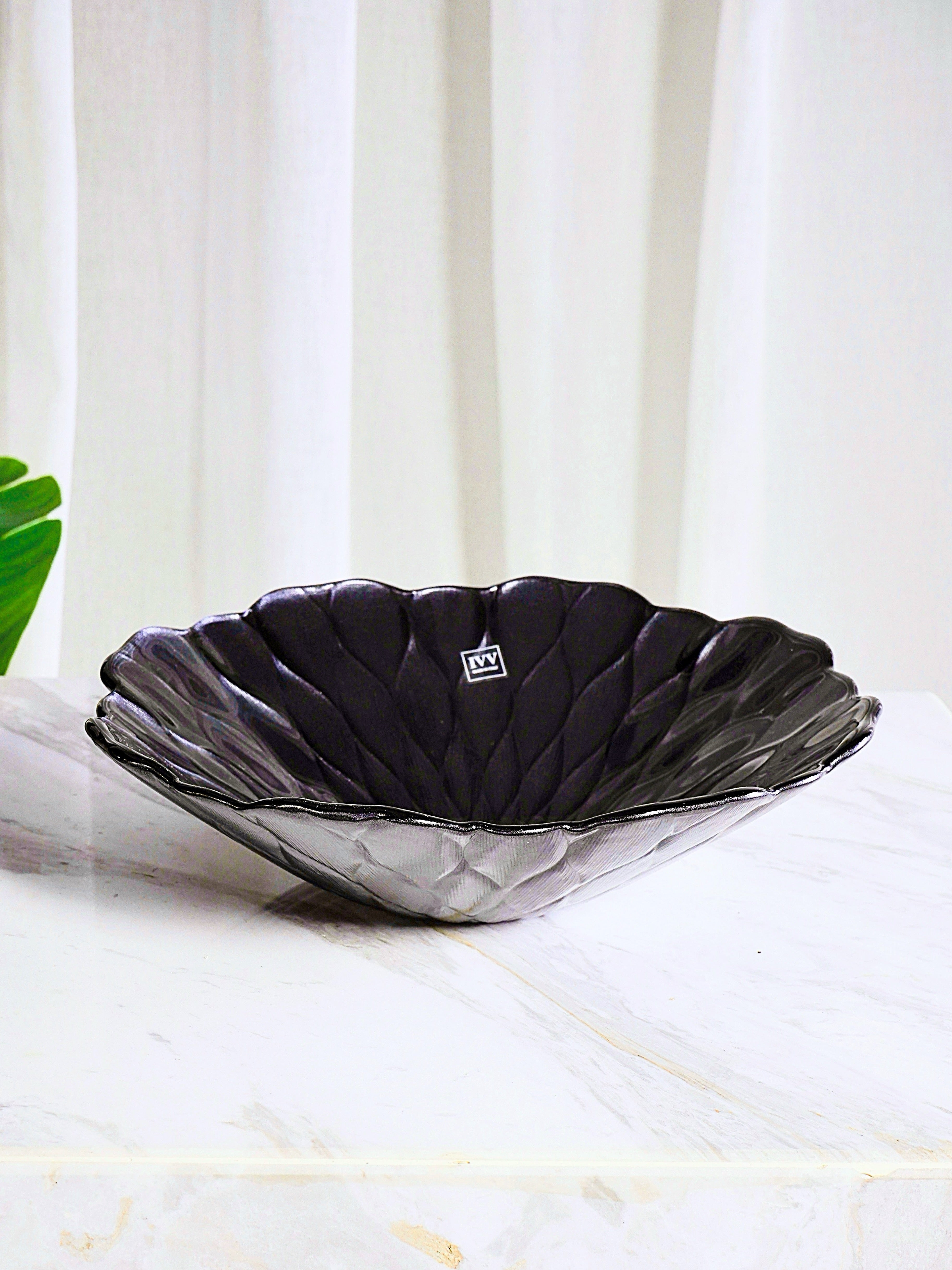 IVV Italian Glass - Lotus Bowl - Black