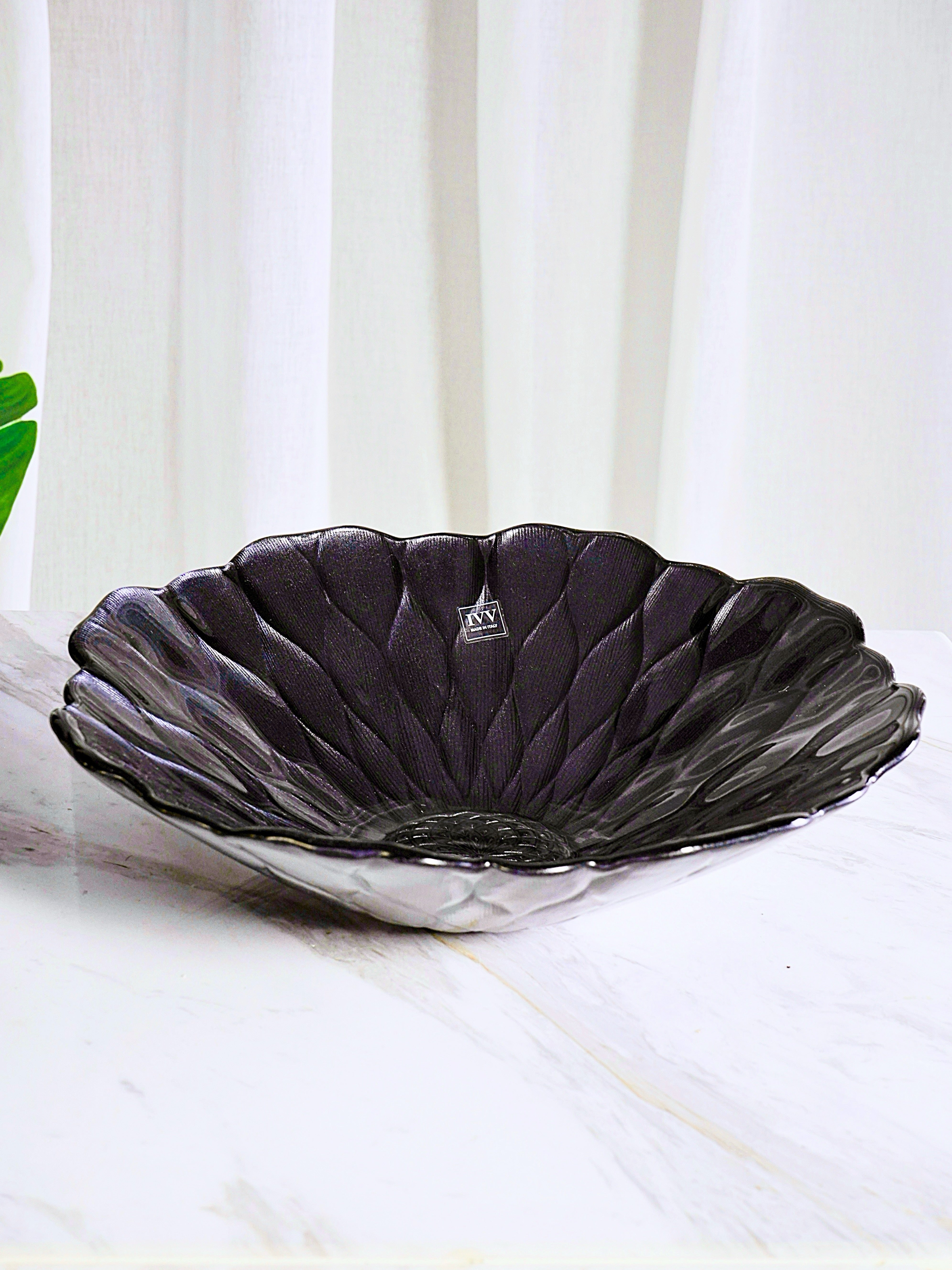 IVV Italian Glass - Lotus Bowl - Black