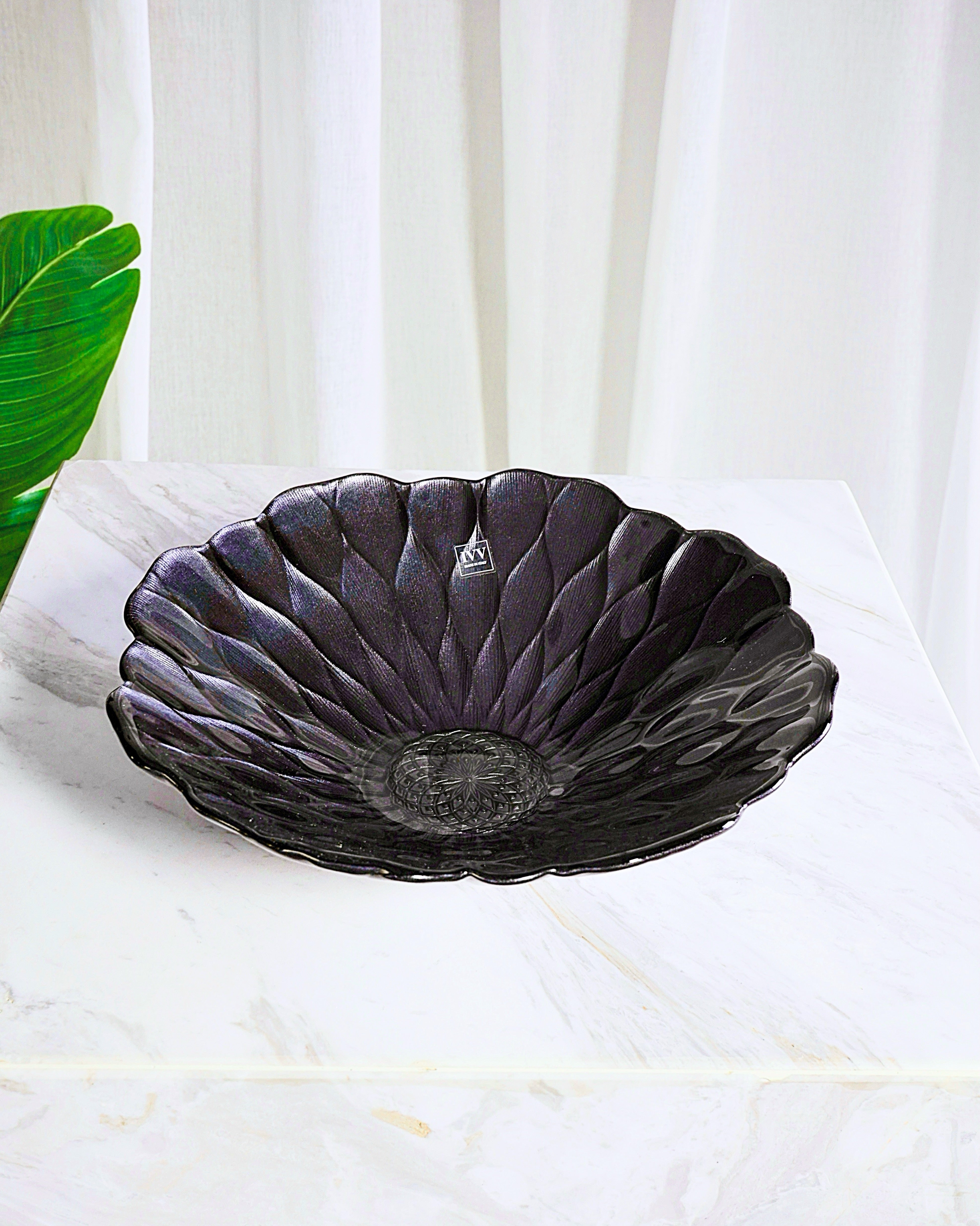 IVV Italian Glass - Lotus Bowl - Black