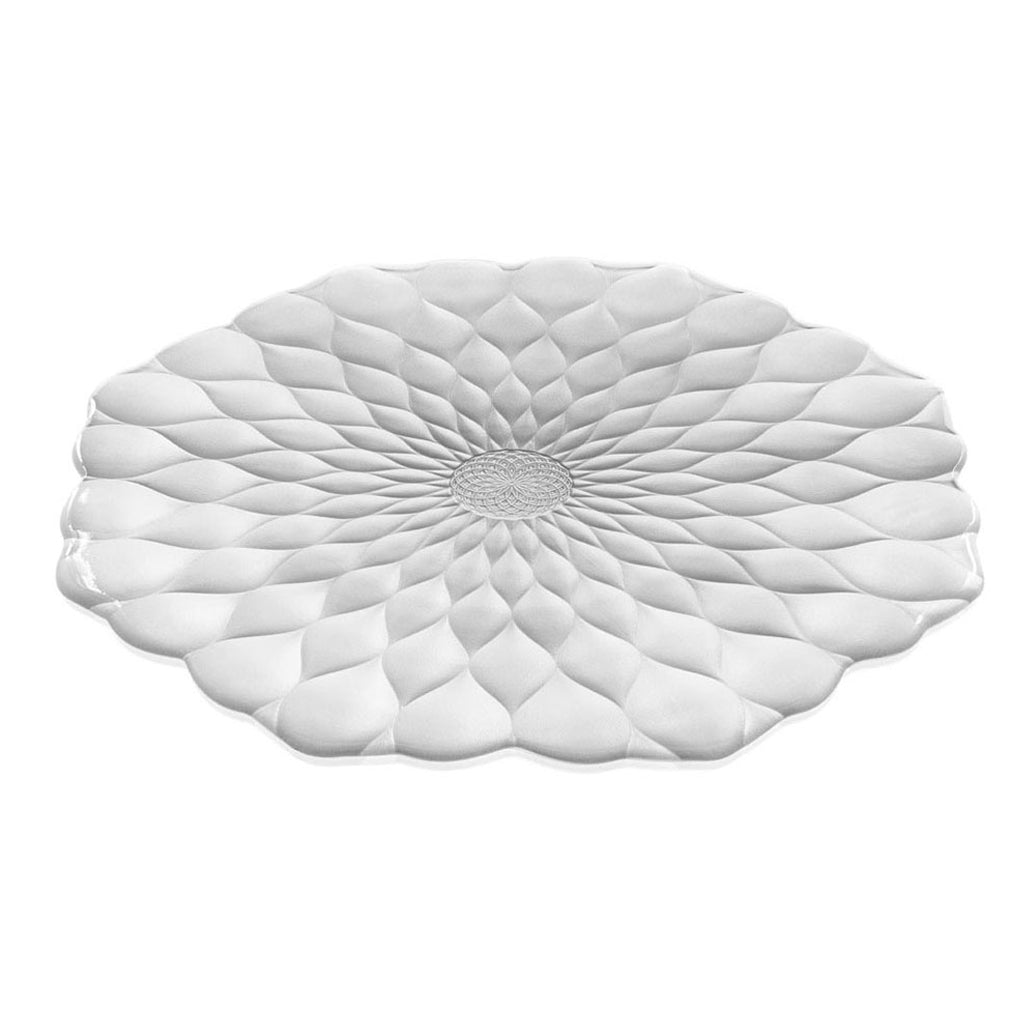 IVV Italian Glass- Lotus Centrepiece Cm 58 Pearly White Decoration