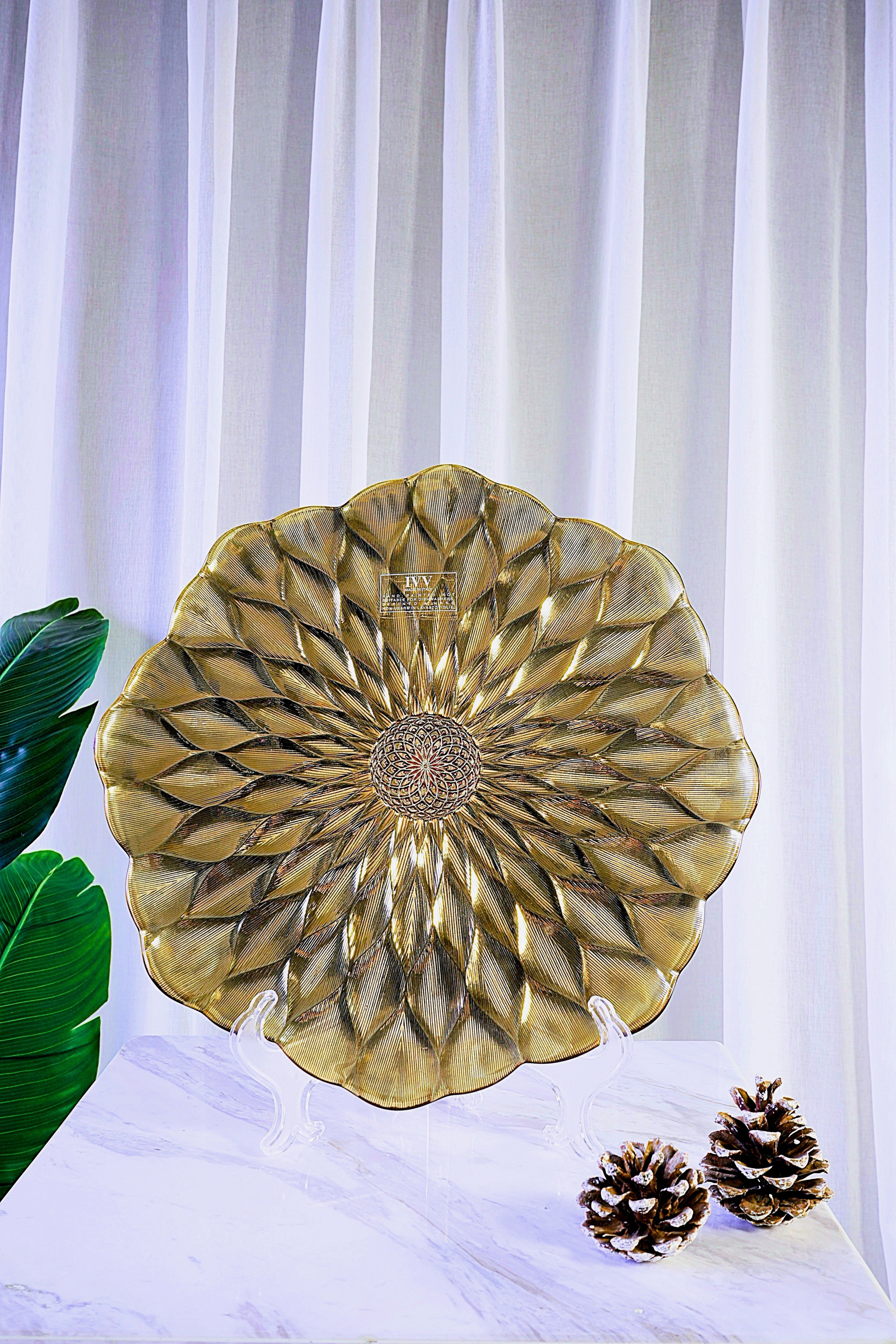 IVV Italian Glass - Lotus Platter - Bronze