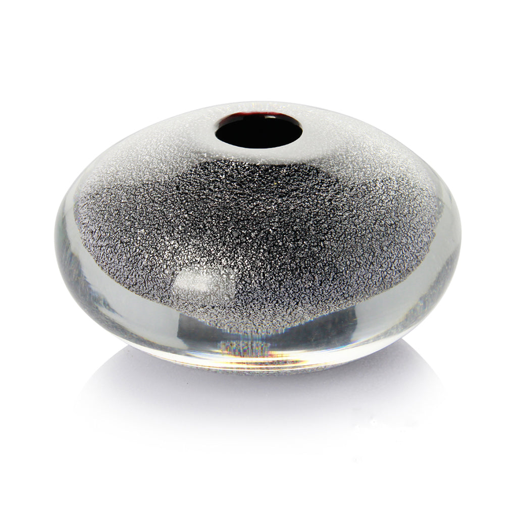 Armani Casa - Eagle Stone Round Vase - Silver