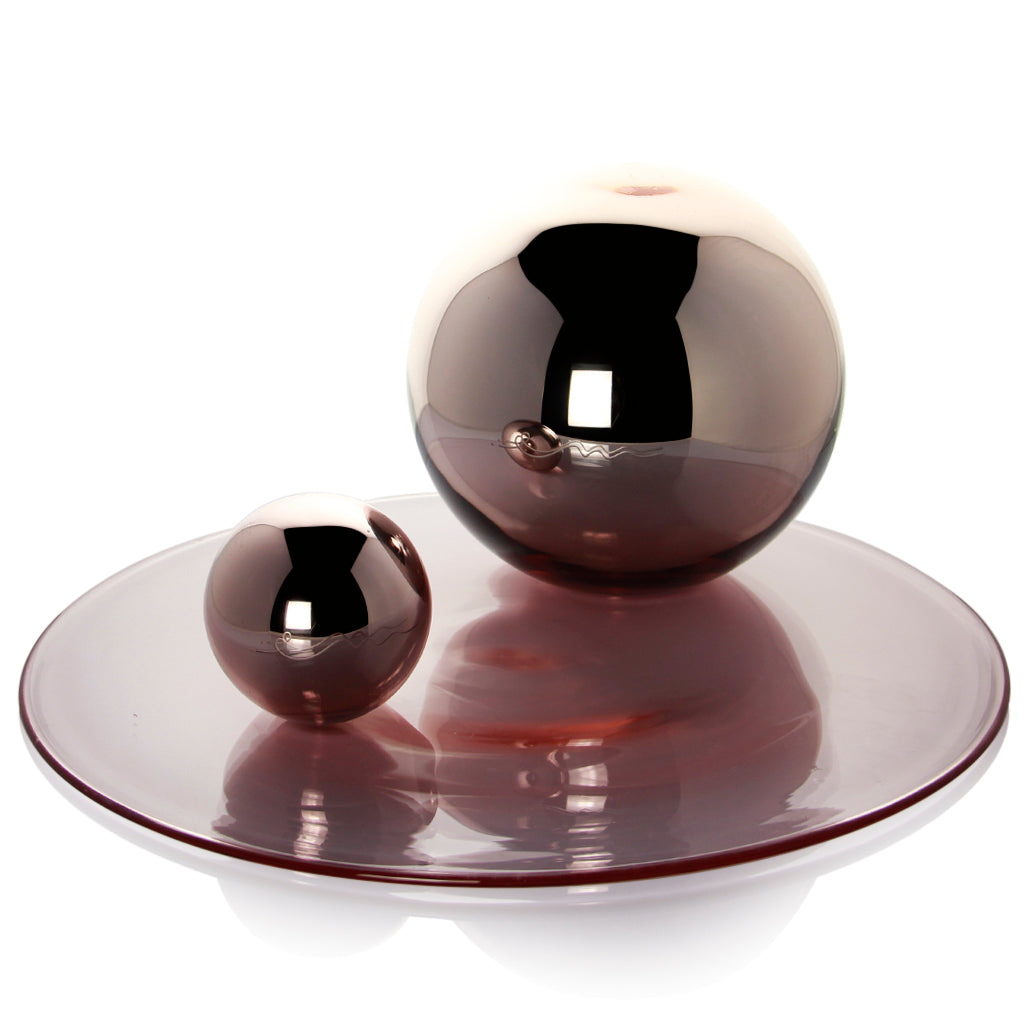 Enzo Miccio - Amethyst Glass Ball Large - Mirrored