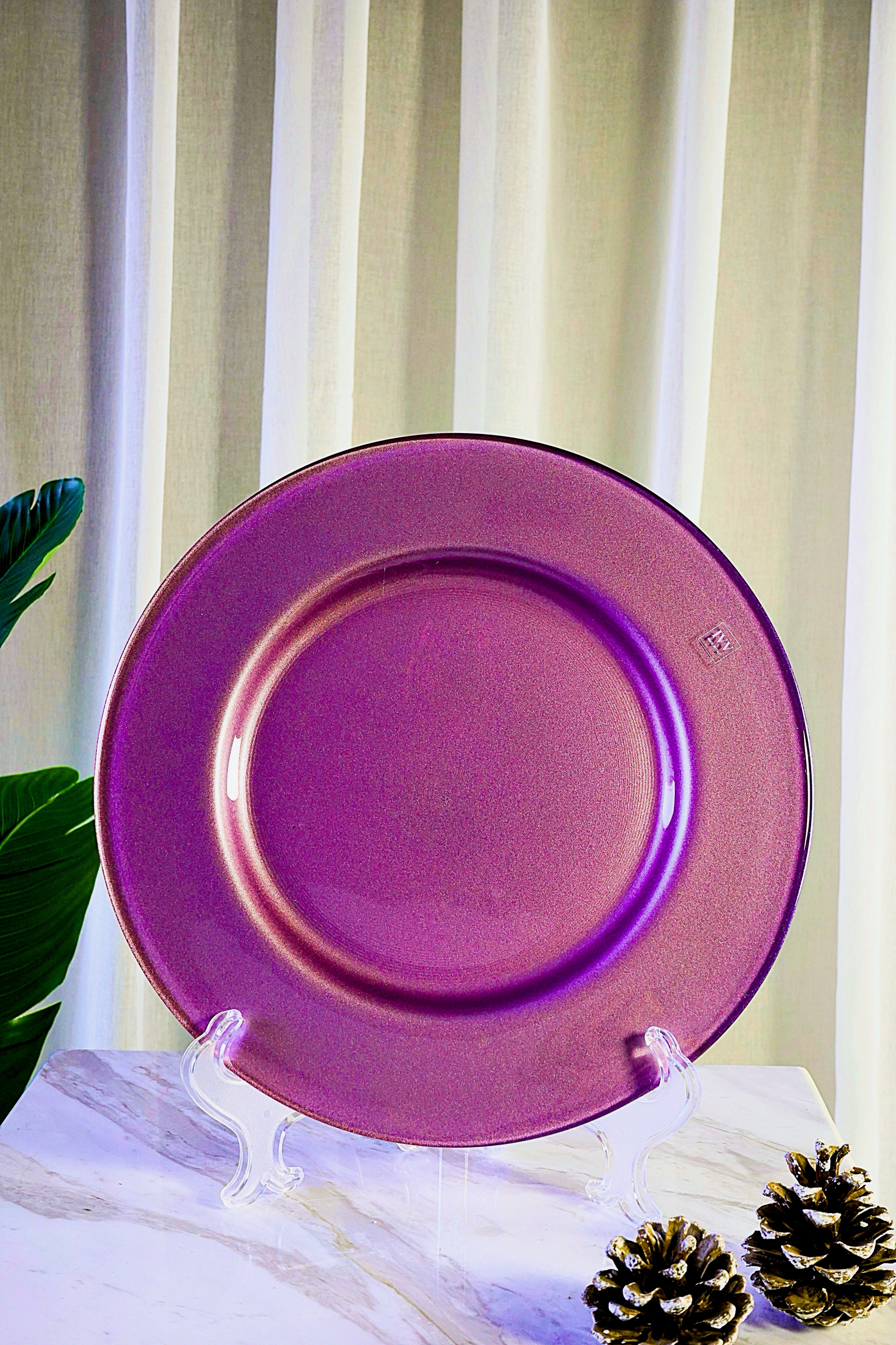 IVV Italian Glass - Aria Charger Plate - Purple