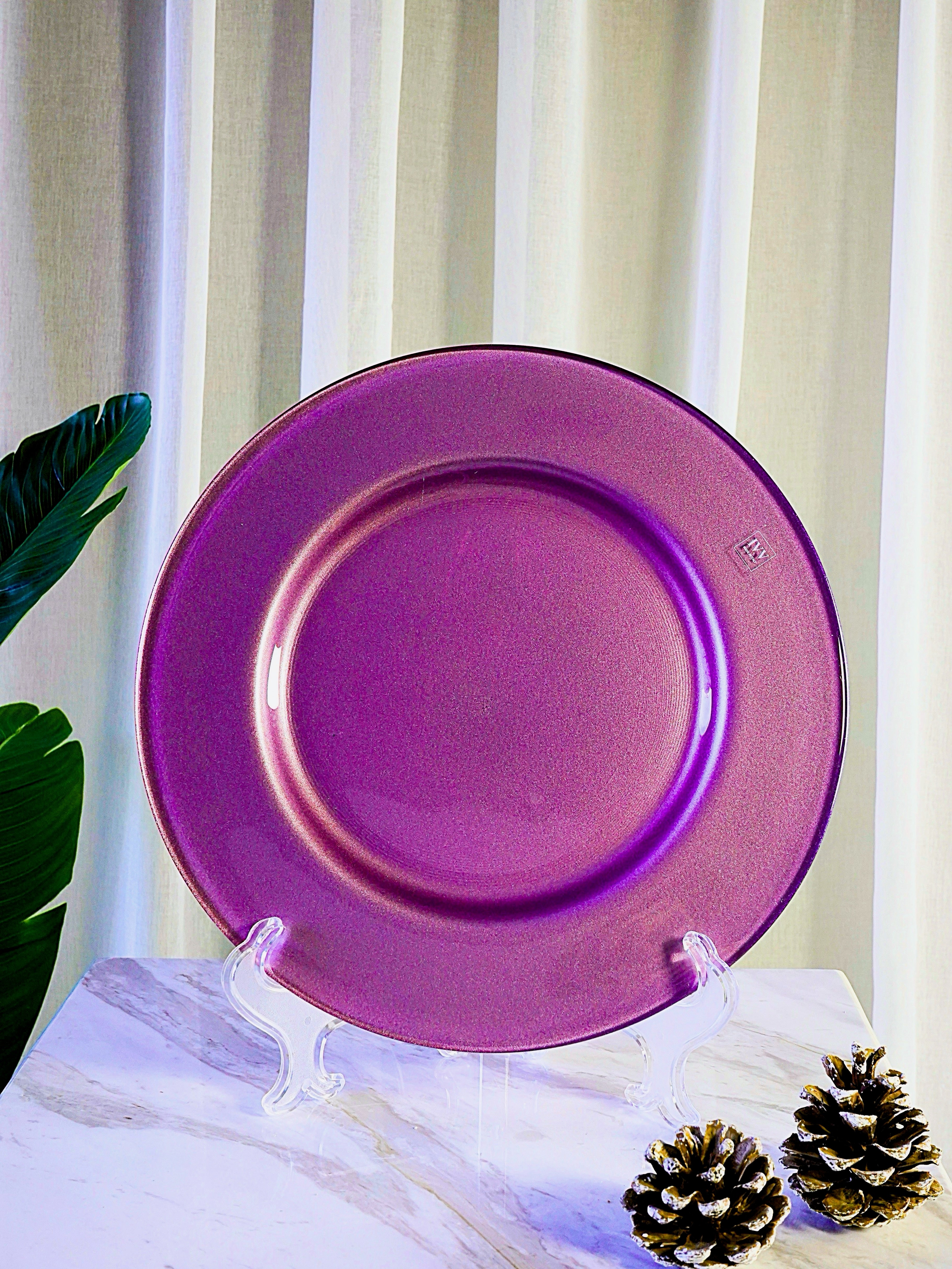 IVV Italian Glass - Aria Charger Plate - Purple