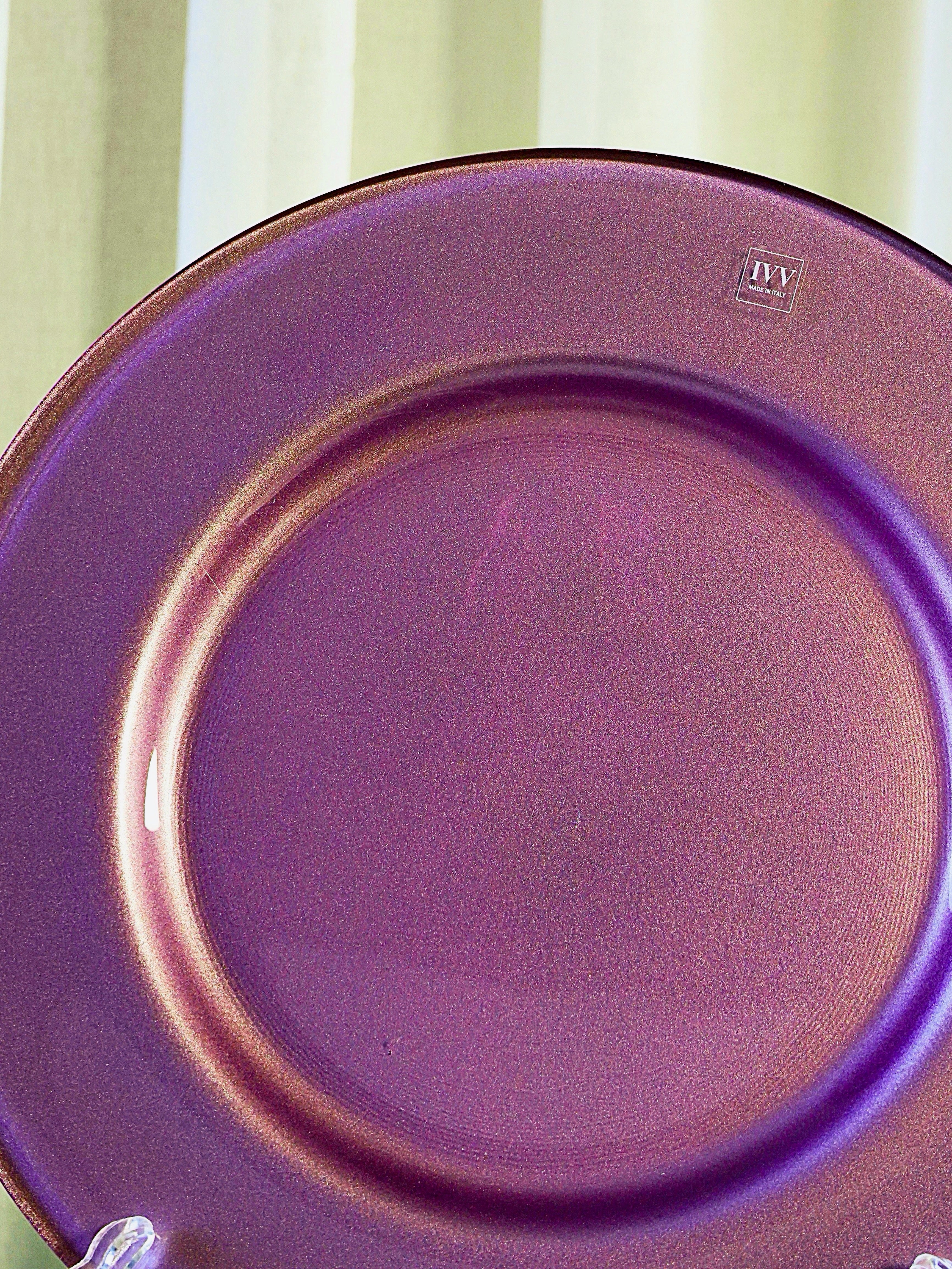 IVV Italian Glass - Aria Charger Plate - Purple