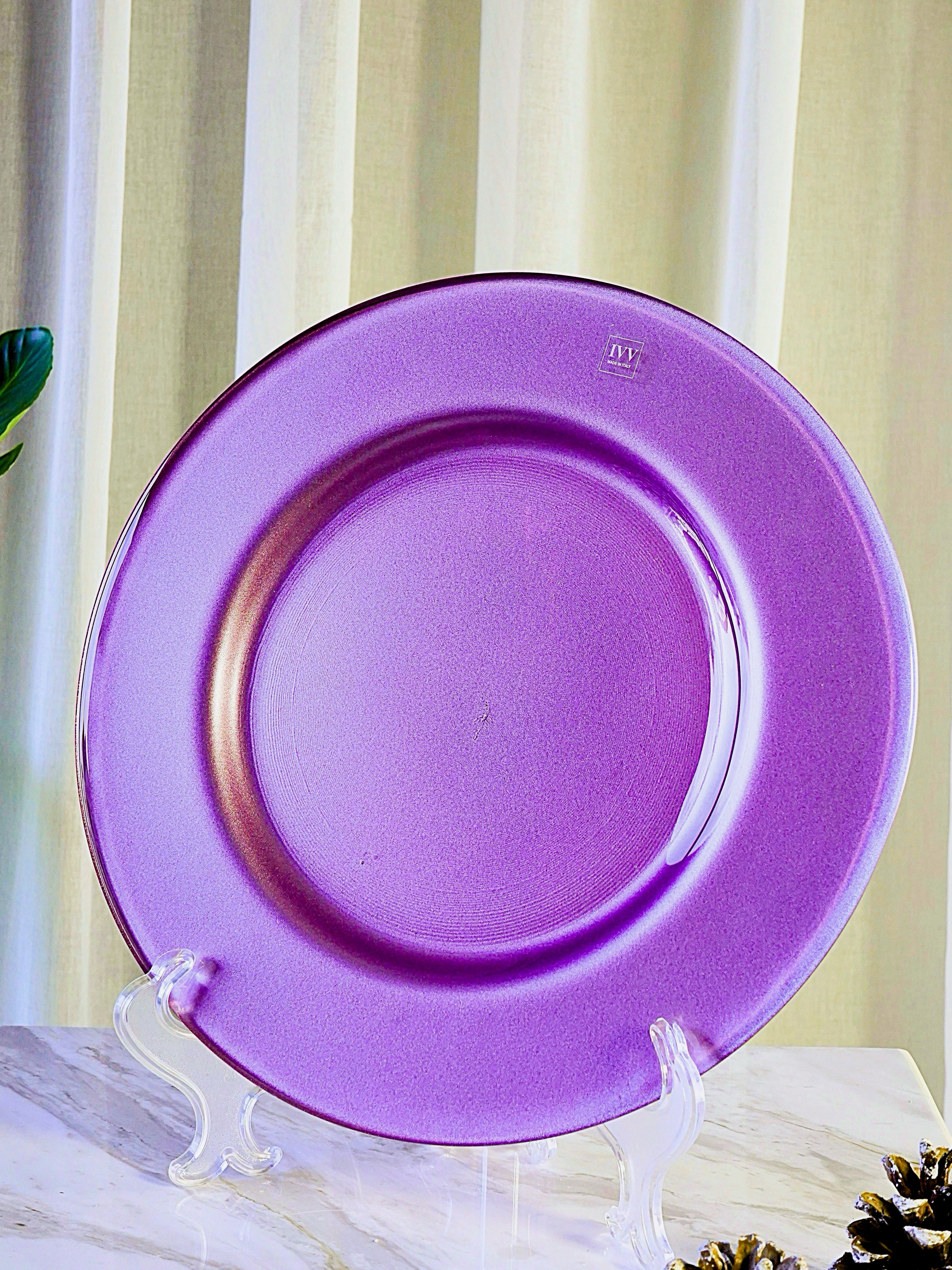 IVV Italian Glass - Aria Charger Plate - Purple