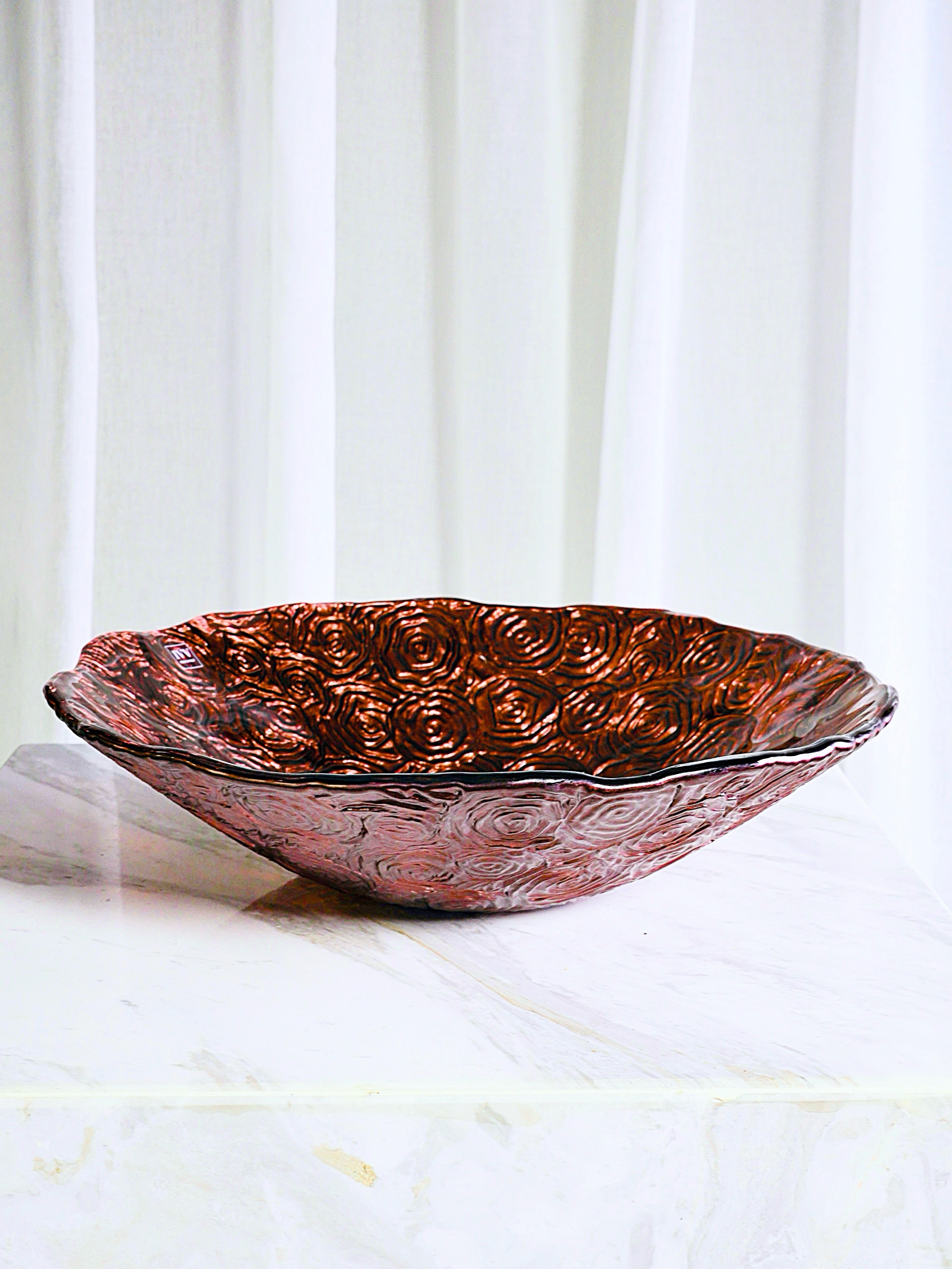 IVV Italian Glass - Roseto Bowl 33cm -  Red