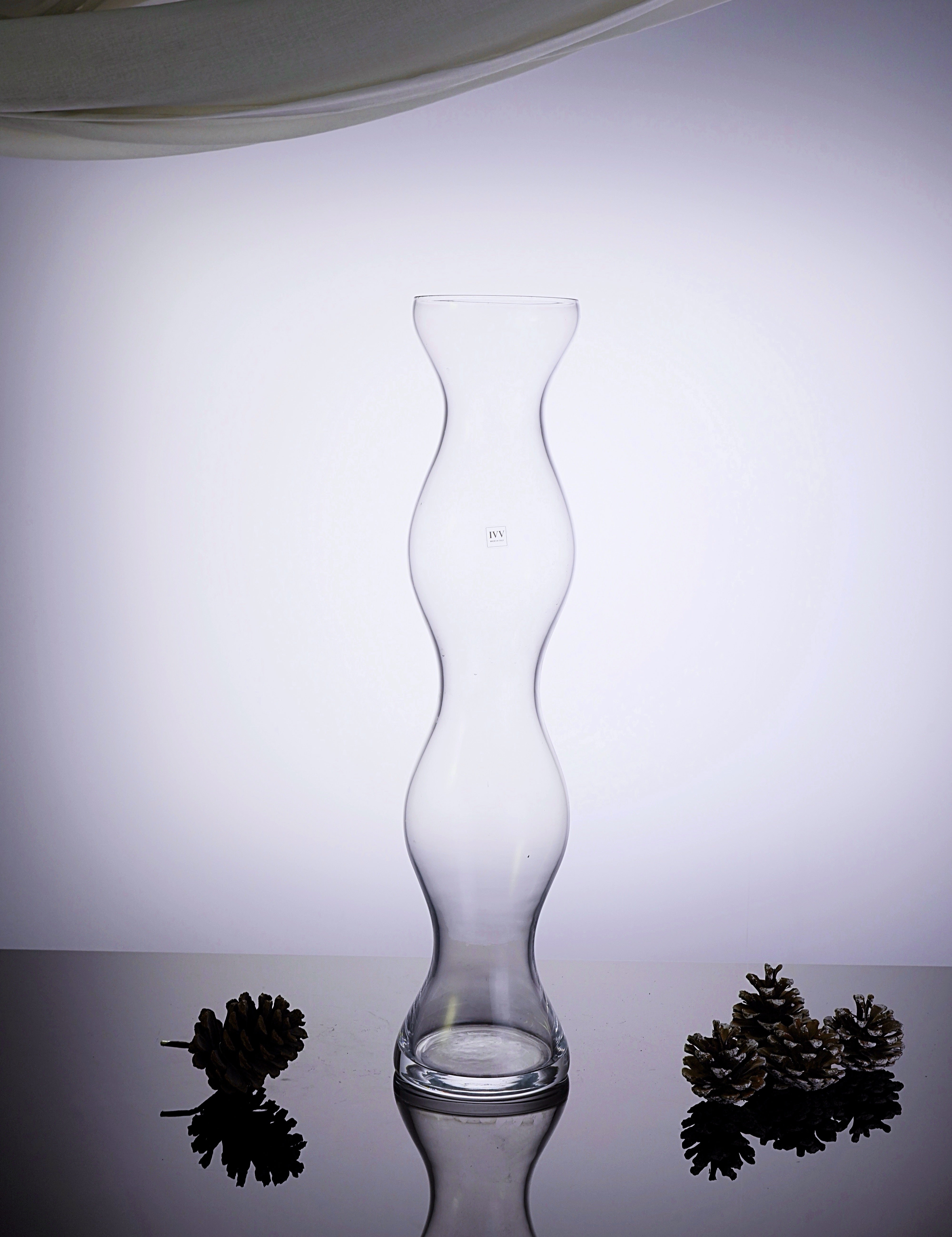 IVV Italian Glass - Style Vase - White Frosted