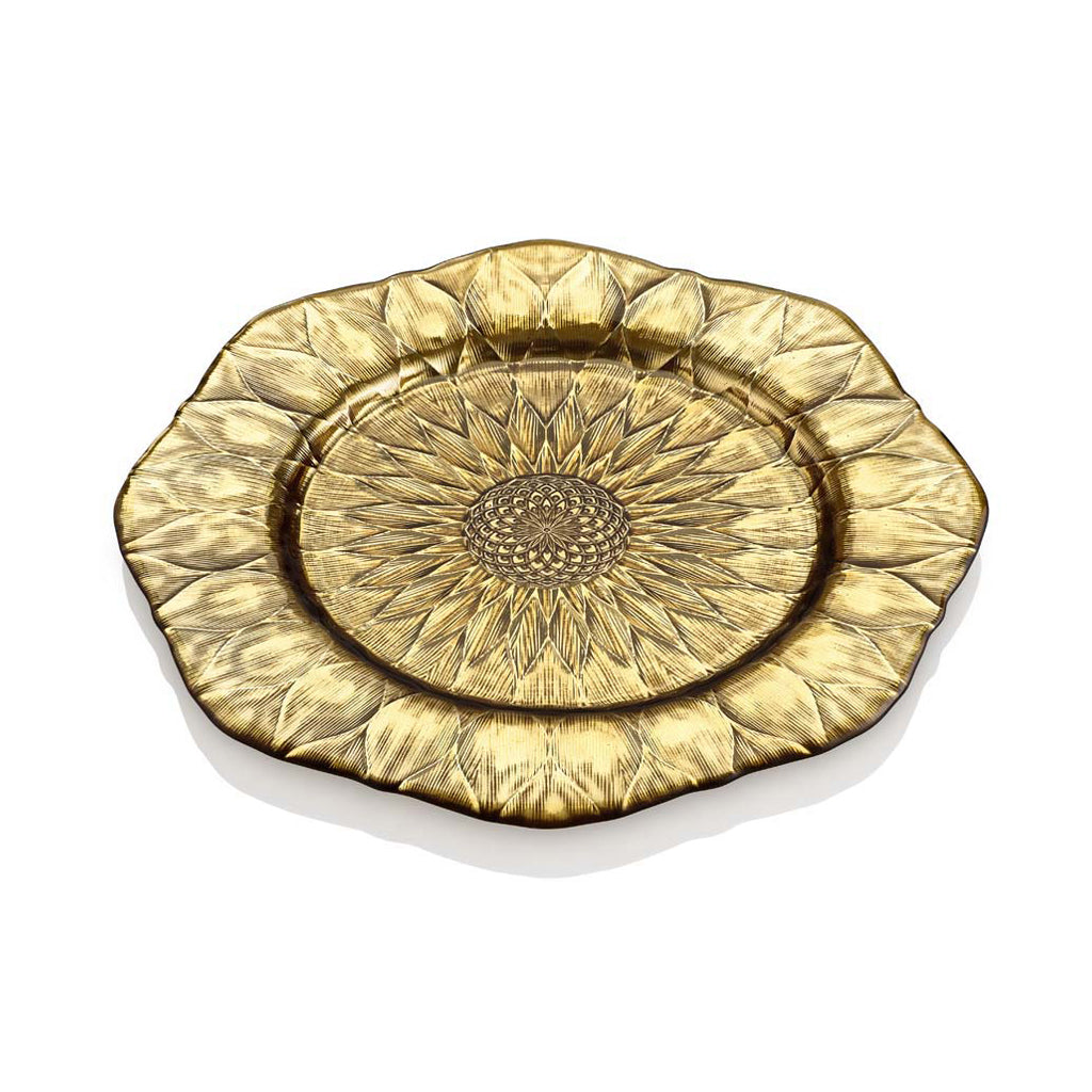 IVV Italian Glass - Lotus Charger Plate - Bronze