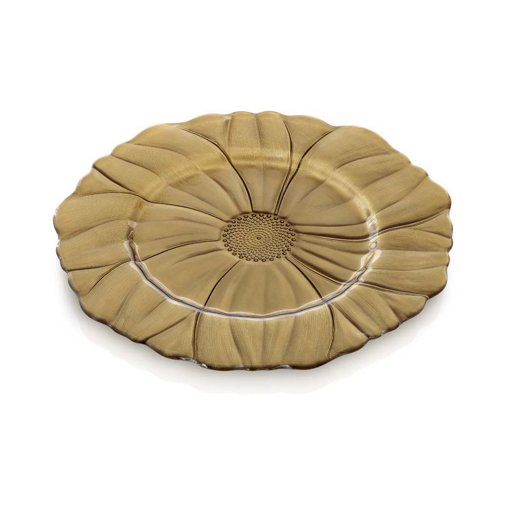 IVV Italian Glass - Magnolia Charger Plate - Pearly Bronze