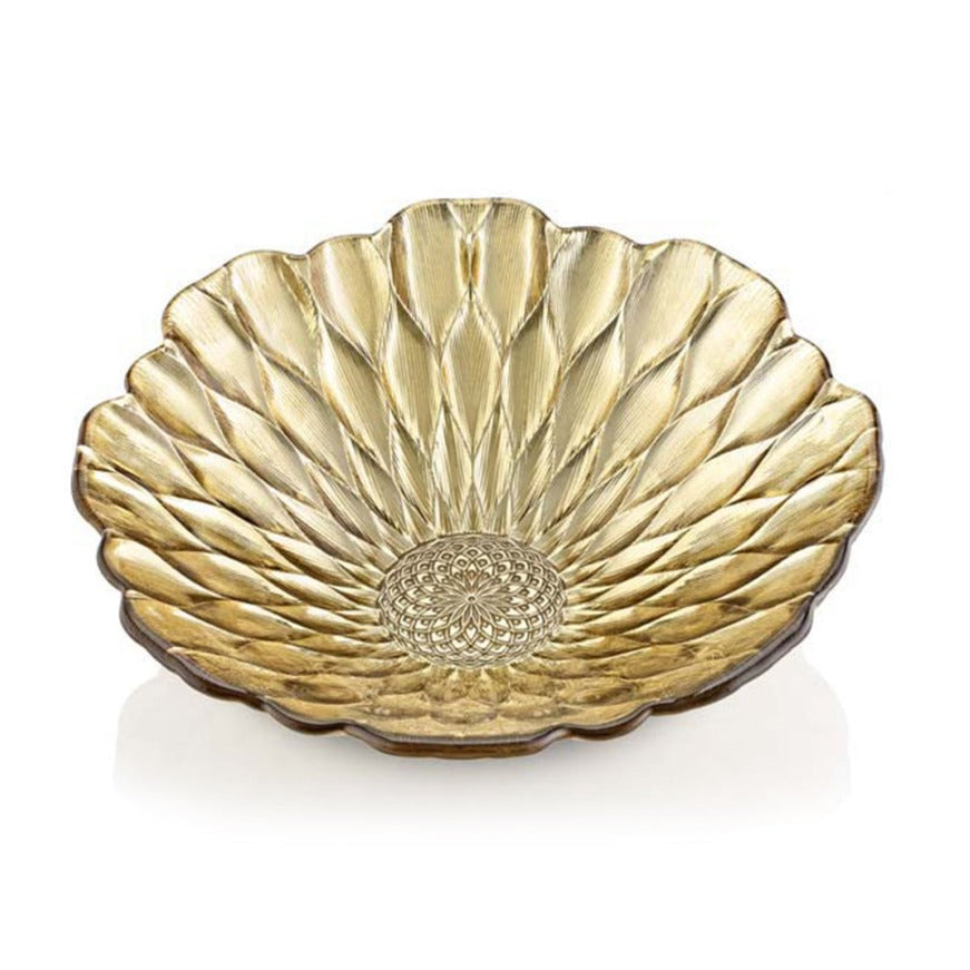 IVV Italian Glass - Lotus Bowl - Bronze Chrome