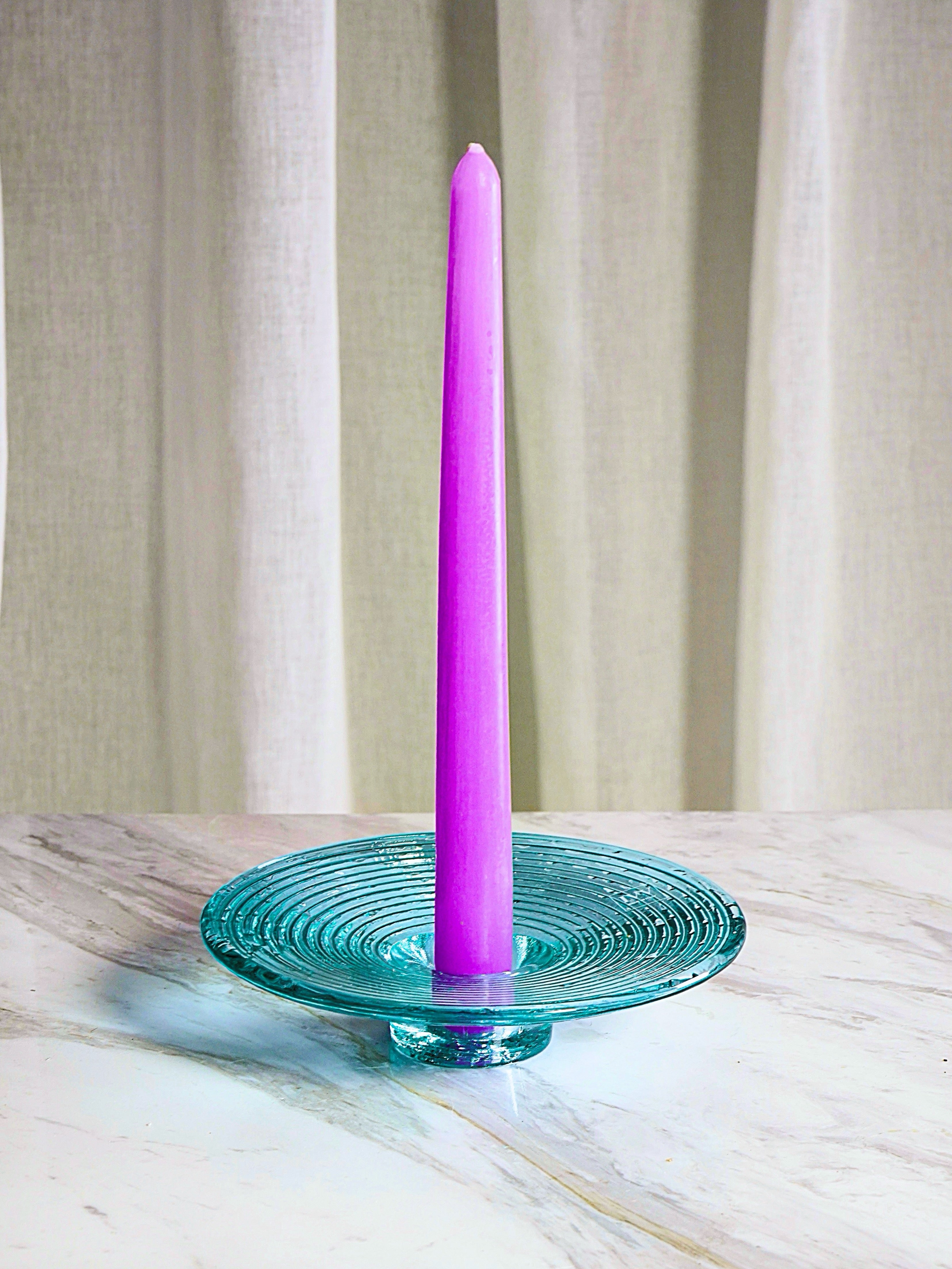 IVV Italian Glass - Multicolour Candle Holder - Turquoise