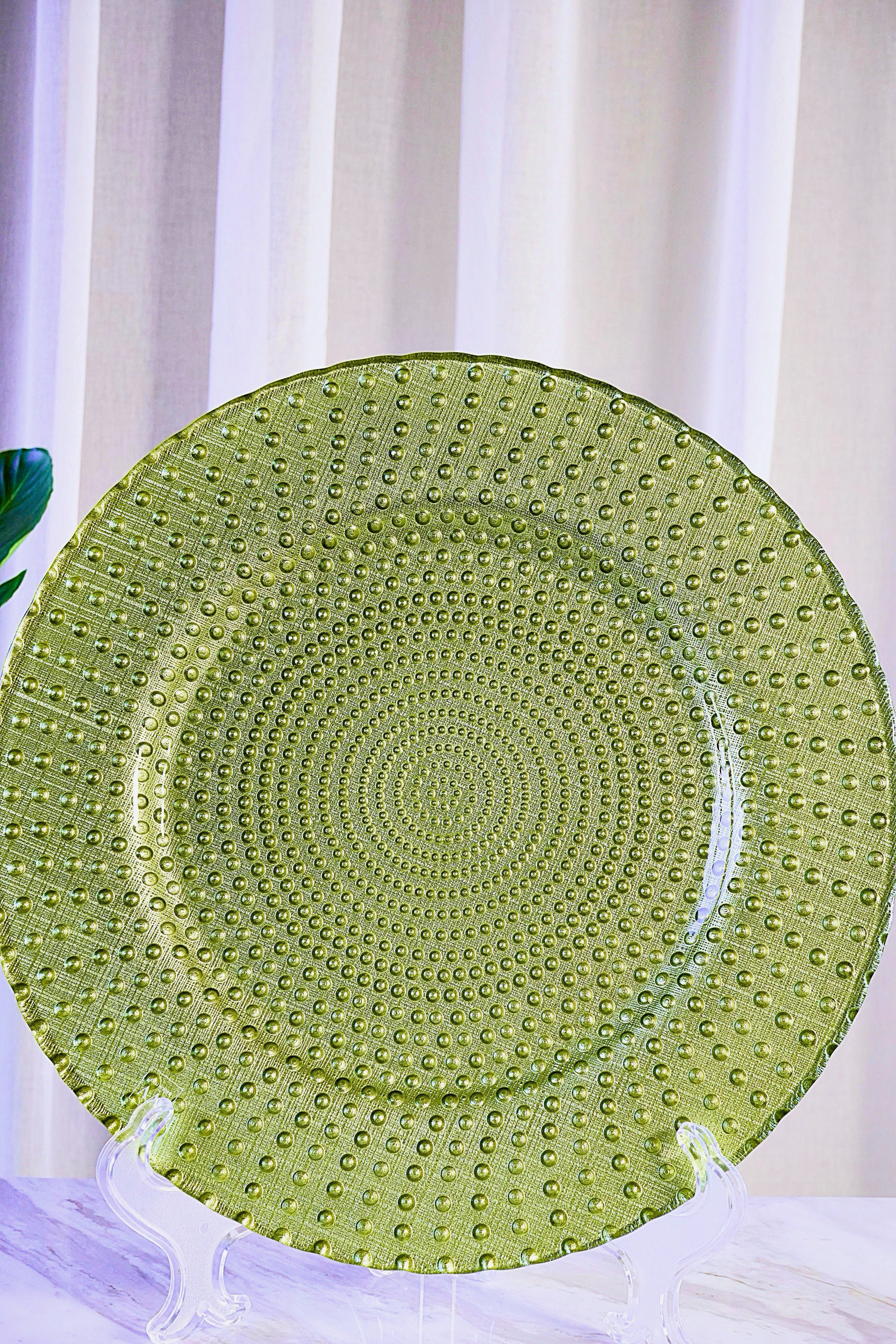 IVV Italian Glass - Sweet Charger Plate - Green