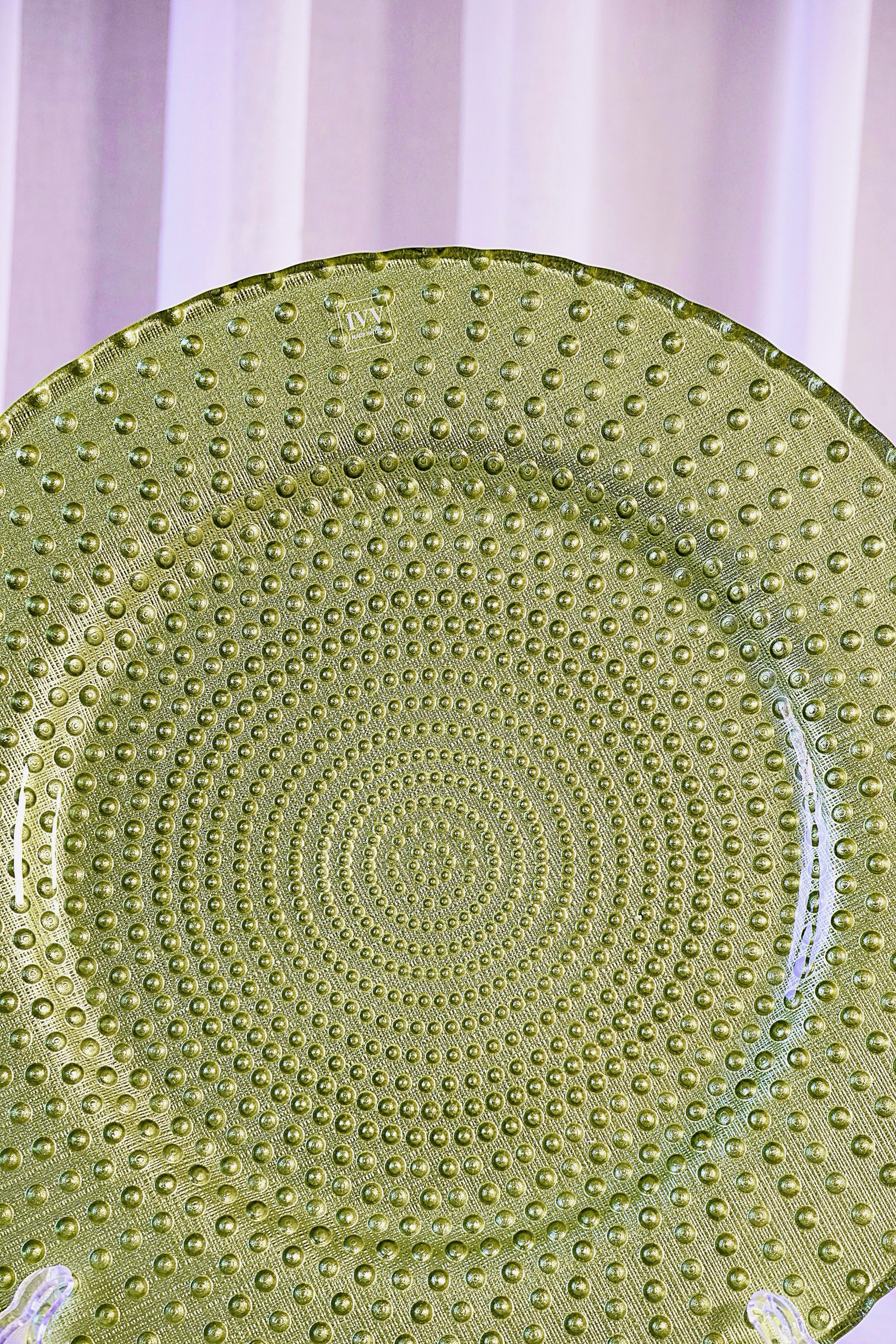 IVV Italian Glass - Sweet Charger Plate - Green